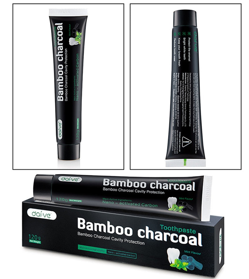 120g Natural Black Bamboo Charcoal Toothpaste Organic Food Grade Activated Toothpastes Teeth Oral Care
