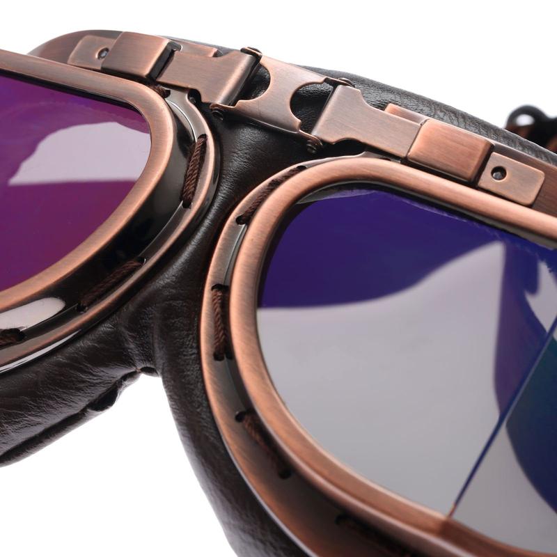 Retro Steampunk Copper Motorcycle Goggles