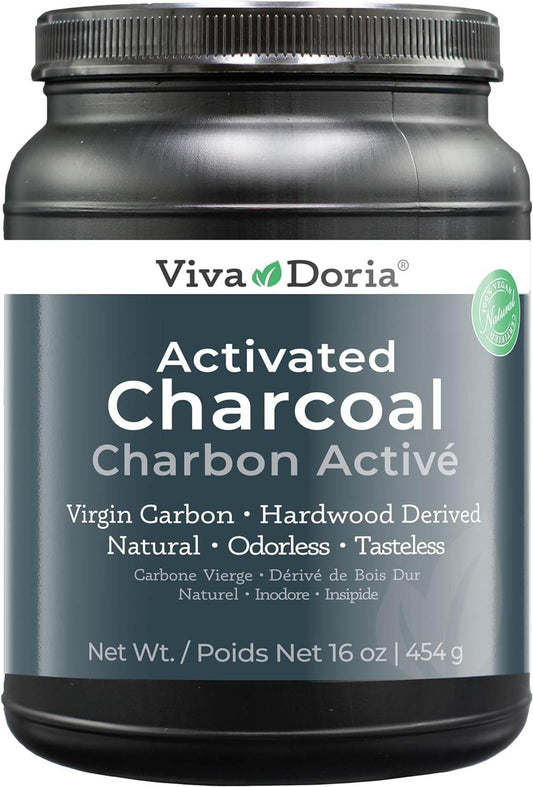 Activated Charcoal Powder, Hardwood Derived, Food Grade - Glass Jar - USA Shipping Only - Concordia Style Boutique