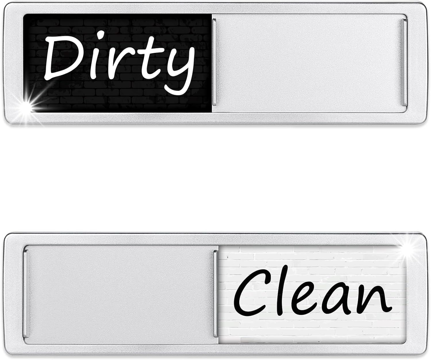 Dishwasher Magnet Clean Dirty Sign Shutter - Only Changes When You Push It Non-Scratching Strong Magnet or 3M Adhesive Options Indicator Tells Whether Dishes are Clean or Dirty (1.Silver) - Premium Dishwasher Parts & Accessories from Concordia Style Boutique - Just $16.66! Shop now at Concordia Style Boutique