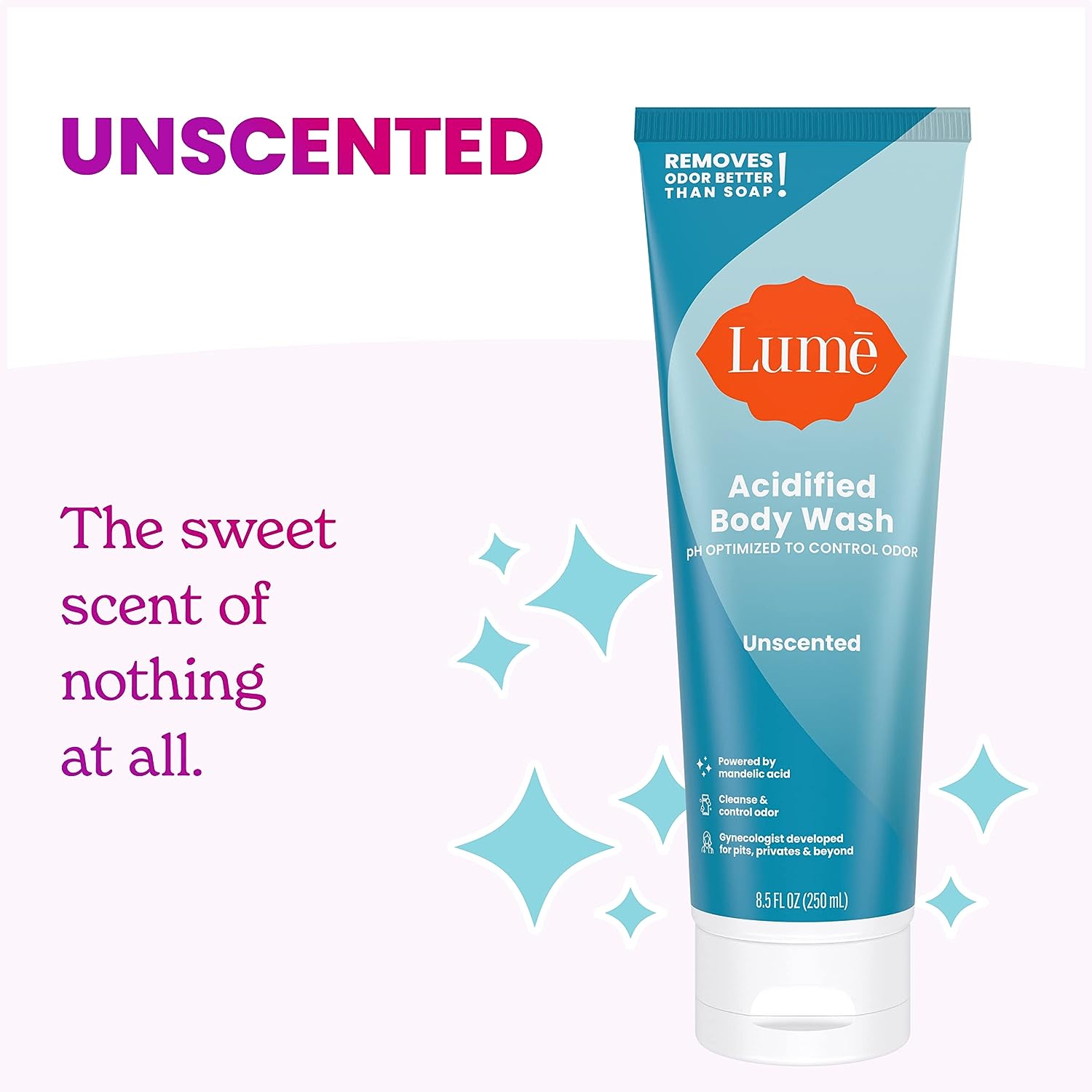 Lume Acidified Body Wash - 24 Hour Odor Control - Removes Odor Better than Soap - Moisturizing Formula - SLS Free, Paraben Free - Safe For Sensitive Skin - 8.5 ounce (Unscented) - Premium  from Concordia Style Boutique - Just $27.39! Shop now at Concordia Style Boutique