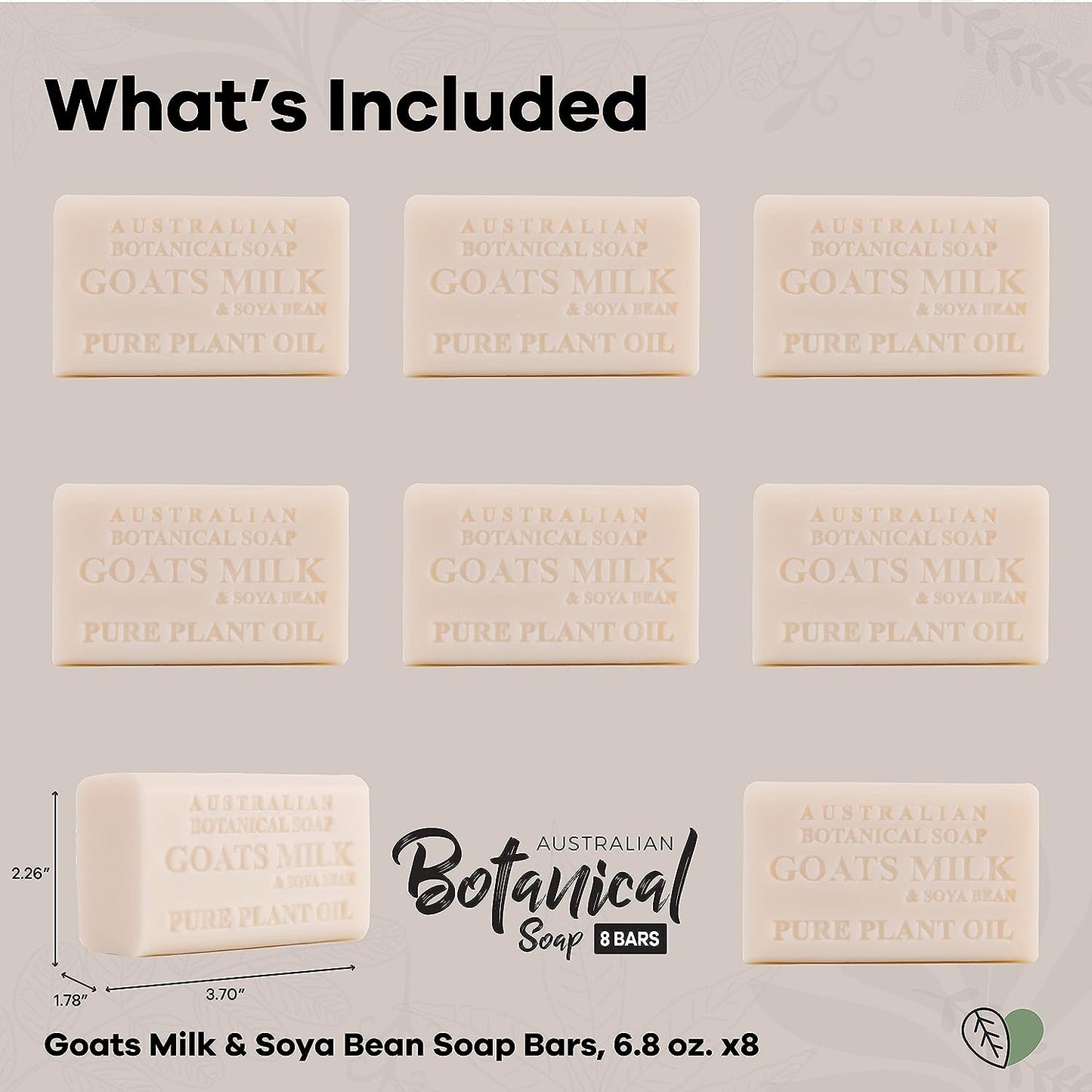 Australian Botanical Soap, Goat's Milk & Soya Bean Oil Pure Plant Oil Soap, 6.8 oz. 193g Bars - 8 Count - Packaging May Vary - Premium soap from Concordia Style Boutique - Just $30.71! Shop now at Concordia Style Boutique