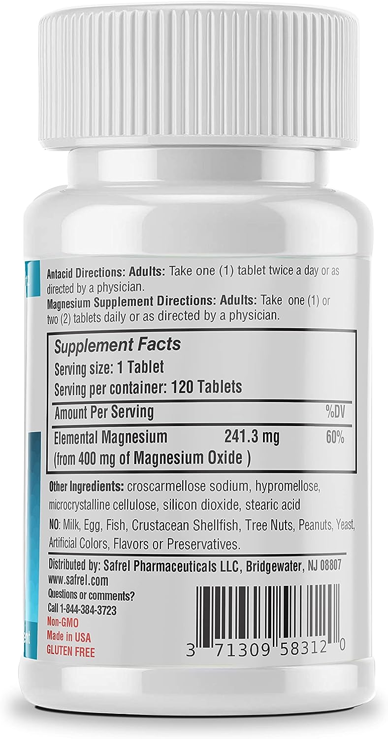 Magnesium 400mg [High Potency] Supplement – Magnesium Oxide for Immune Support, Muscle Recovery, Leg Cramps, Relaxation - 120 Tablets - Premium Magnesium from Concordia Style Boutique - Just $12.01! Shop now at Concordia Style Boutique