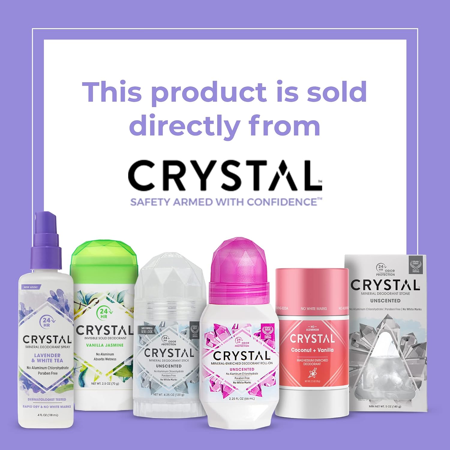 CRYSTAL Deodorant Stick , Unscented, 4.25 Ounce, White - Premium Deodorant Stick from Concordia Style Boutique - Just $10.70! Shop now at Concordia Style Boutique