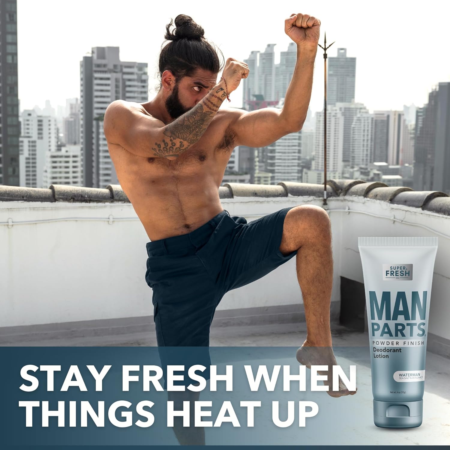 Man Parts - Deodorant for Men - POWDER LOTION - Men's Hygiene Cream for Groin, Butt, & Body - Fresh Control Odor, Anti Chafing, Stop Itch, Absorb Sweat - Aluminum Free - 4 oz Tube - Premium Deodorant from Concordia Style Boutique - Just $19.26! Shop now at Concordia Style Boutique