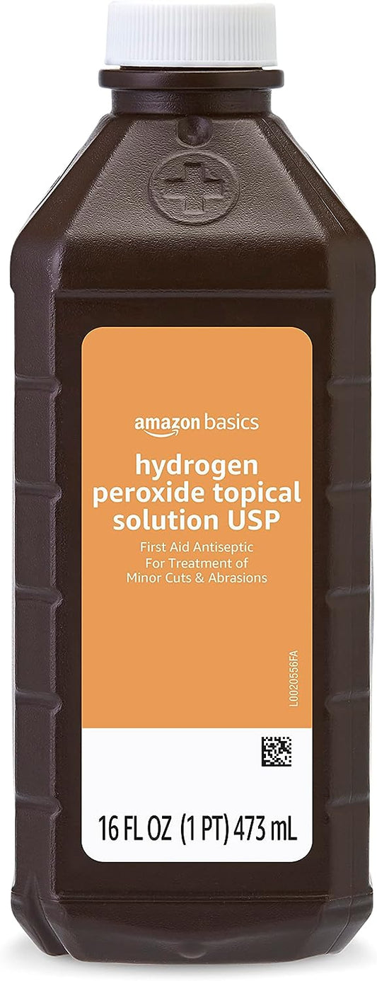 Amazon Basics Hydrogen Peroxide Topical Solution USP, 16 Fl Oz (Pack of 1) (Previously Solimo) - Premium Hydrogen Peroxide from Concordia Style Boutique - Just $9.60! Shop now at Concordia Style Boutique
