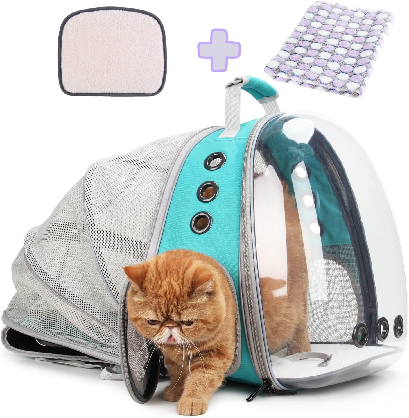 Lollimeow Bubble Pet Carrier Backpack, Airline-Approved for Cats and Puppies, Designed for Travel, Hiking, and Outdoor Adventures (Pink-Front Expandable) - Premium  from Concordia Style Boutique - Just $46.59! Shop now at Concordia Style Boutique