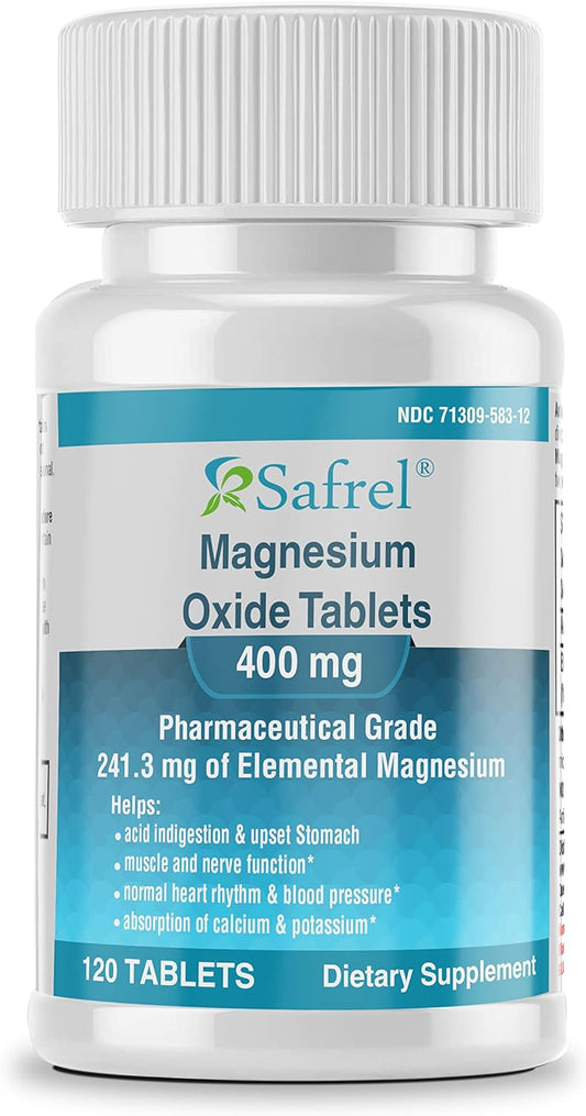 Magnesium 400mg [High Potency] Supplement – Magnesium Oxide for Immune Support, Muscle Recovery, Leg Cramps, Relaxation - 120 Tablets - Premium Magnesium from Concordia Style Boutique - Just $12.01! Shop now at Concordia Style Boutique