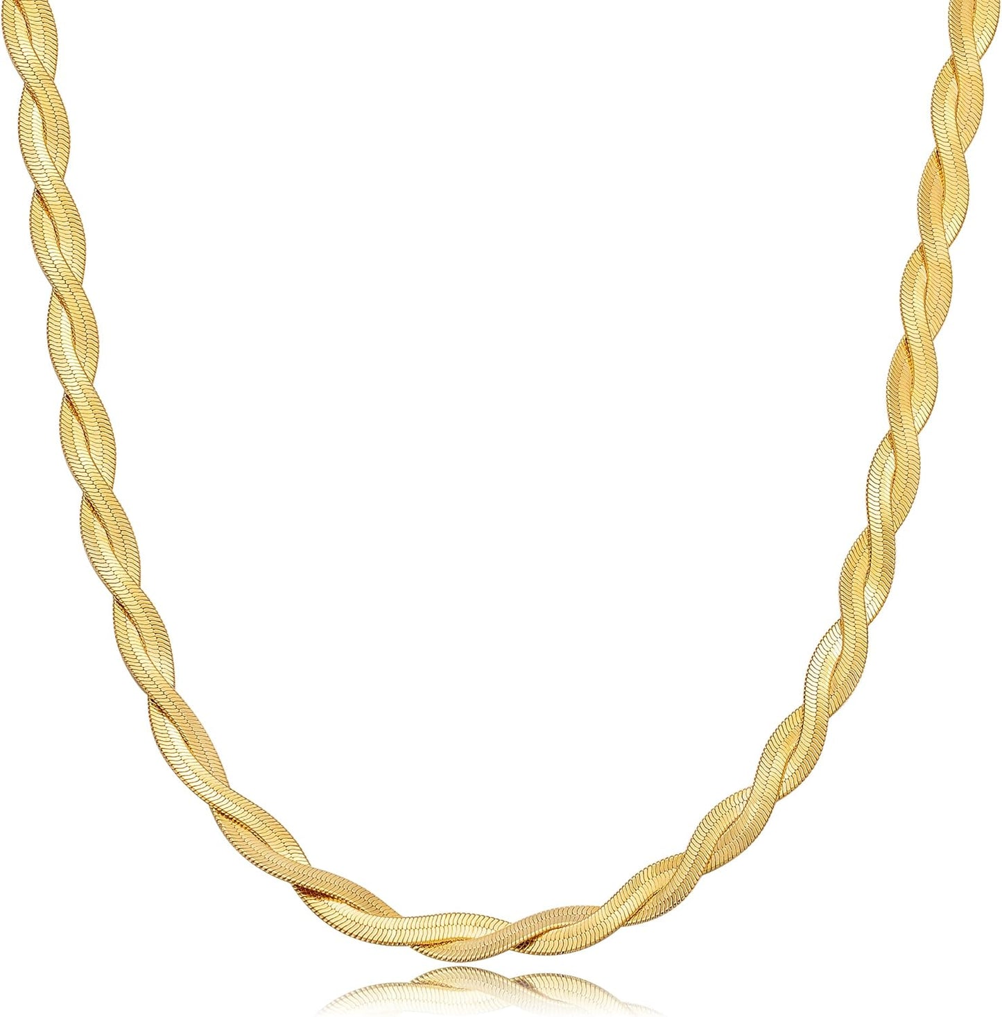 CHESKY 14K Gold/Silver Plated Snake Chain Necklace Herringbone Necklace Gold Choker Necklaces for Women Girl Gifts Jewelry 1.5/3/5MM(W) 14"/16"(L) - Premium Jewelry from Concordia Style Boutique - Just $22.58! Shop now at Concordia Style Boutique