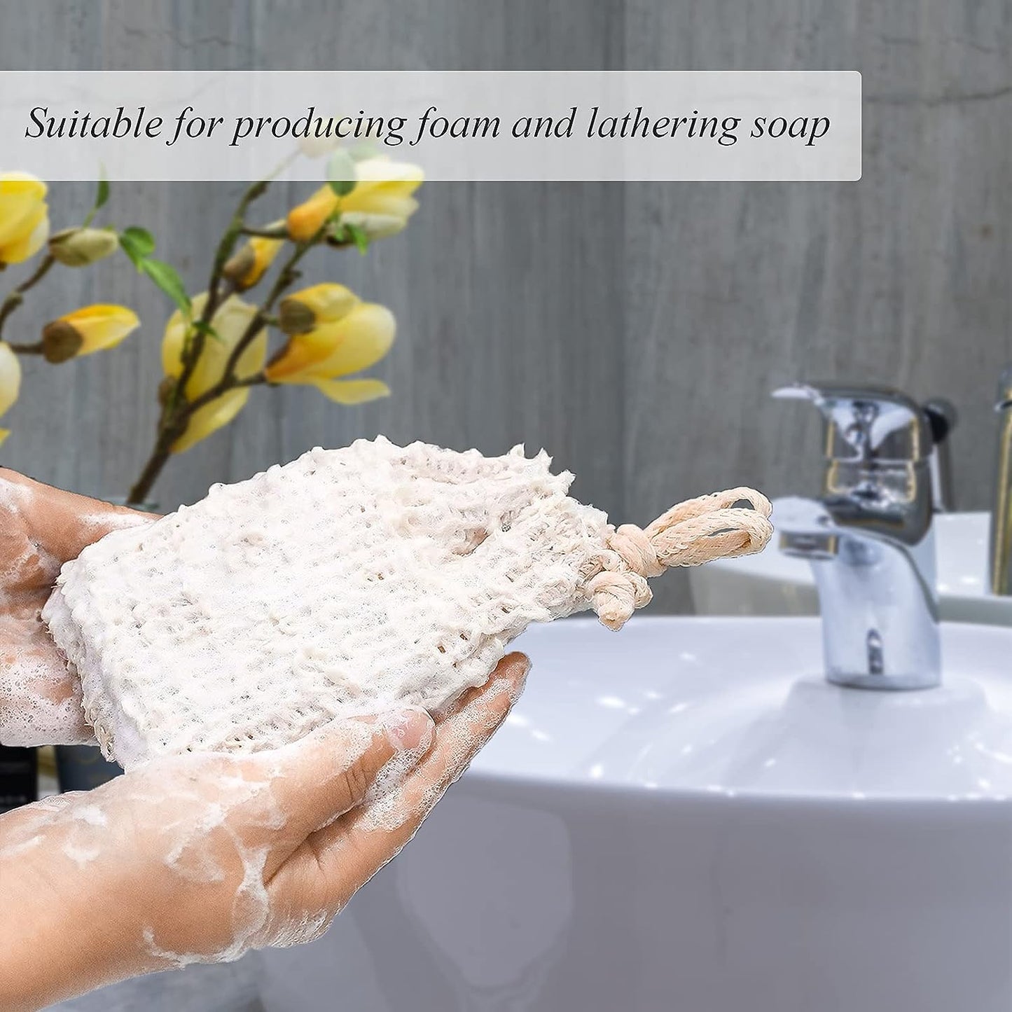 Soap Bag, Bar Soap Pouch, 5 Packs Sisal Soap Saver Bags Mesh for Exfoliating, Shower, Scrubber - Premium Soaps from Concordia Style Boutique - Just $11.78! Shop now at Concordia Style Boutique