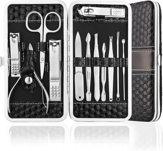 Manicure Set Professional Nail Clippers Set, 12Pcs Manicure Kit Stainless Steel Nail Kit for Women, Pedicure Set Nail Grooming Kit with Travel Case(Rose Gold) - Premium Manicure Set from Concordia Style Boutique - Just $19.35! Shop now at Concordia Style Boutique