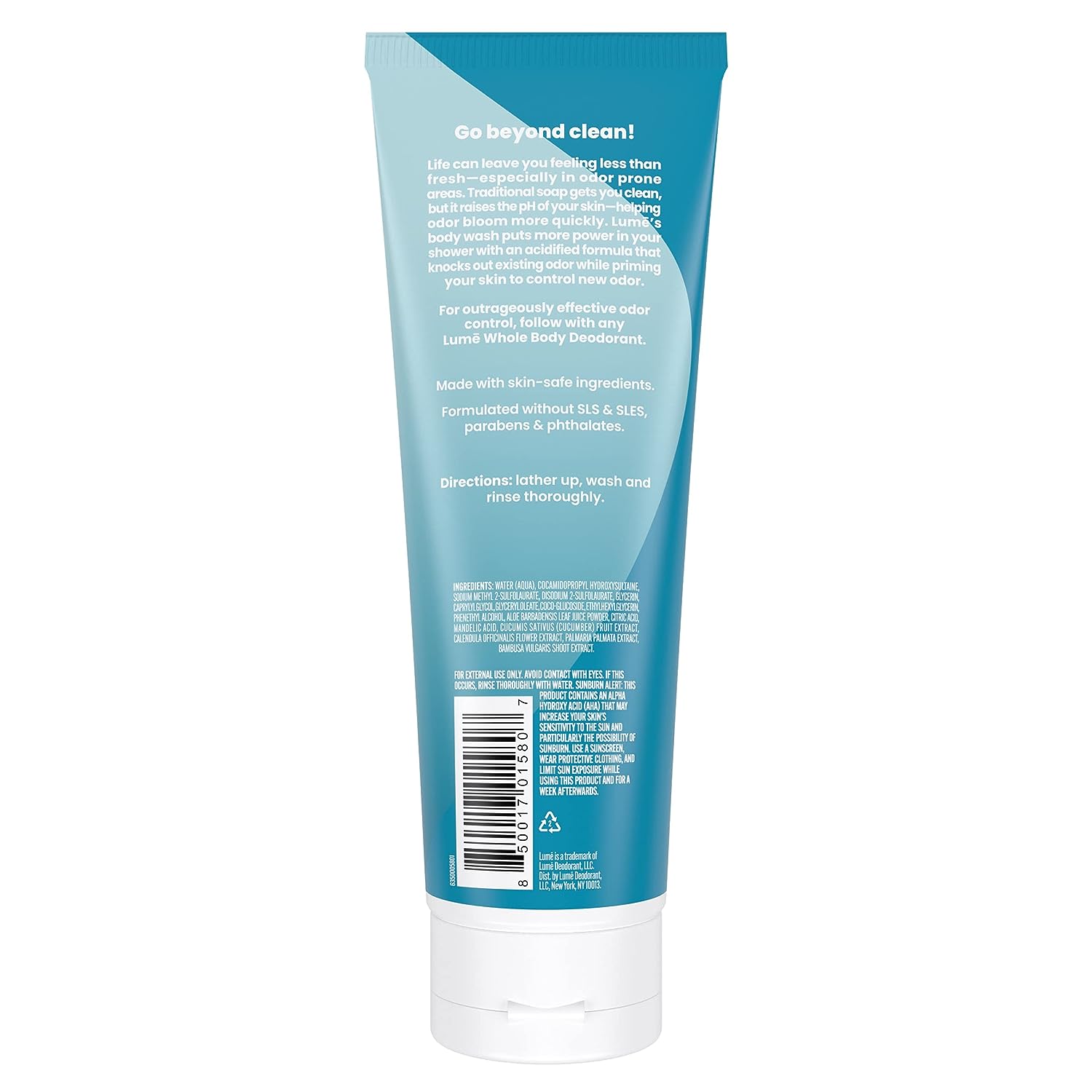 Lume Acidified Body Wash - 24 Hour Odor Control - Removes Odor Better than Soap - Moisturizing Formula - SLS Free, Paraben Free - Safe For Sensitive Skin - 8.5 ounce (Unscented) - Premium  from Concordia Style Boutique - Just $27.39! Shop now at Concordia Style Boutique