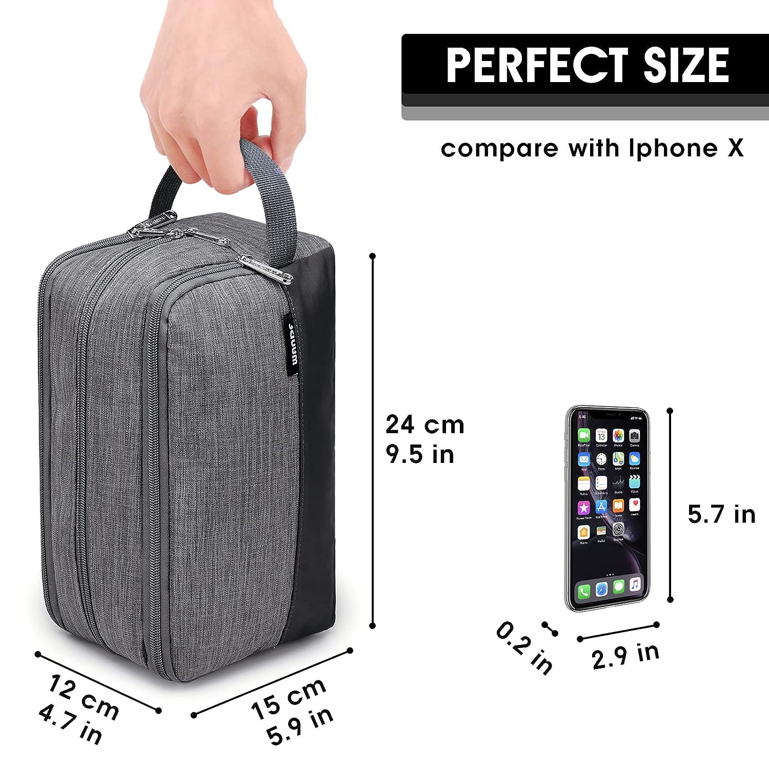 Toiletry Bag for Men Hanging Dopp Kit Water Resistant Shaving Bag Small Toiletry Bag for Traveling (Denim Grey) - Premium Travel Toiletry Bag from Concordia Style Boutique - Just $21.53! Shop now at Concordia Style Boutique