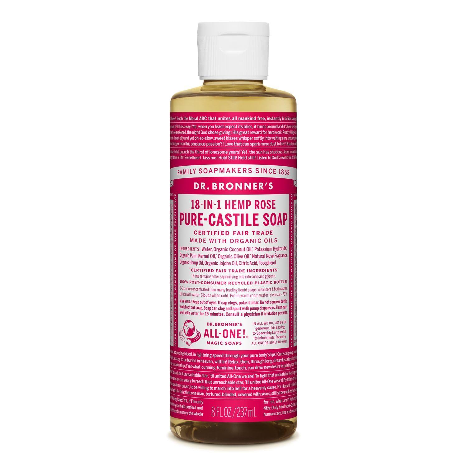 Dr. Bronner's - Pure-Castile Liquid Soap (Lavender, 8 ounce) - Made with Organic Oils, 18-in-1 Uses: Face, Body, Hair, Laundry, Pets and Dishes, Concentrated, Vegan, Non-GMO - Premium  from Concordia Style Boutique - Just $12.28! Shop now at Concordia Style Boutique