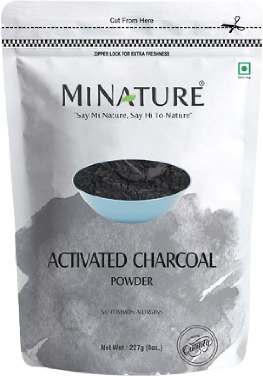 Activated charcoal powder by mi nature | 227g( 8 oz) (0.5 lb) | Teeth Whitening powder | Activated charcoal for facial mask | Skin care - Premium Activated charcoal powder from Concordia Style Boutique - Just $18.15! Shop now at Concordia Style Boutique