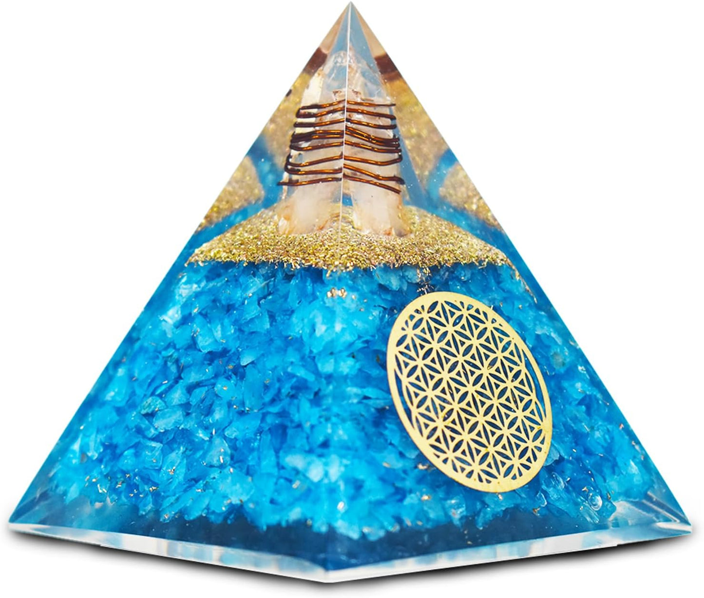 Real Crystal Orgone Chakra Pyramid - Seven Chakra Orgone Pyramid - Orgonite Pyramid for Energy Healing - Orgonite Kit - Protection With Seven Chakra Orgonite Necklace - Premium Healing Crystal from Concordia Style Boutique - Just $34.23! Shop now at Concordia Style Boutique