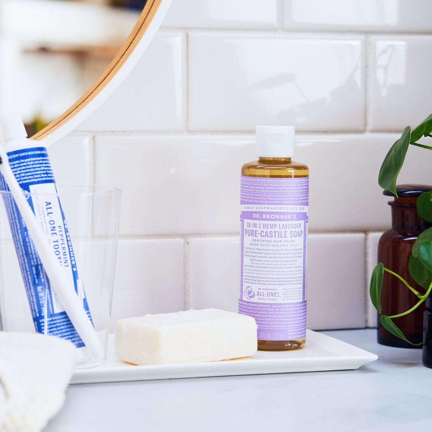 Dr. Bronner's - Pure-Castile Liquid Soap (Lavender, 8 ounce) - Made with Organic Oils, 18-in-1 Uses: Face, Body, Hair, Laundry, Pets and Dishes, Concentrated, Vegan, Non-GMO - Premium  from Concordia Style Boutique - Just $12.28! Shop now at Concordia Style Boutique