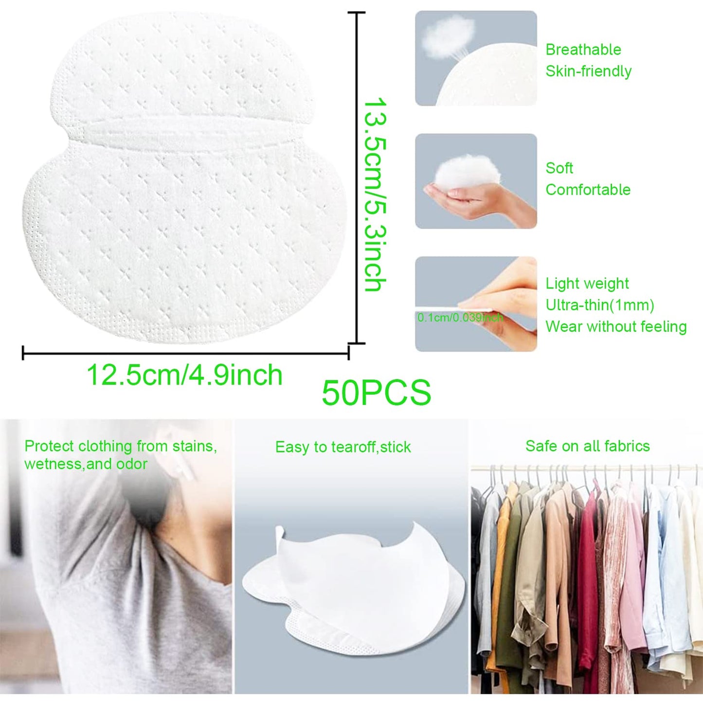 Underarm Sweat Pads,Disposable Underarm Shields Pads for Women Men(50Pcs) - Premium Antiperspirants from Concordia Style Boutique - Just $12.78! Shop now at Concordia Style Boutique