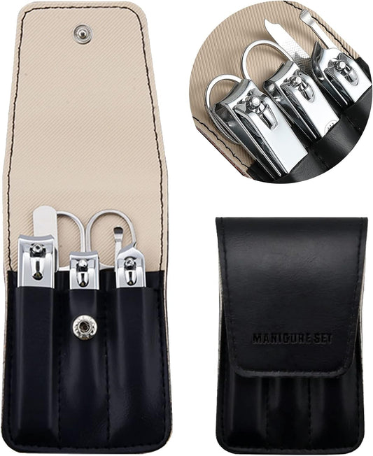 Nail Clipper Set, 6 Pcs Toenail Clippers, Stainless Steel Fingernail Clipper, and PU Leather Manicure Set, Gift Ideas (Black) - Premium Nail Clipper Set from Concordia Style Boutique - Just $20.97! Shop now at Concordia Style Boutique