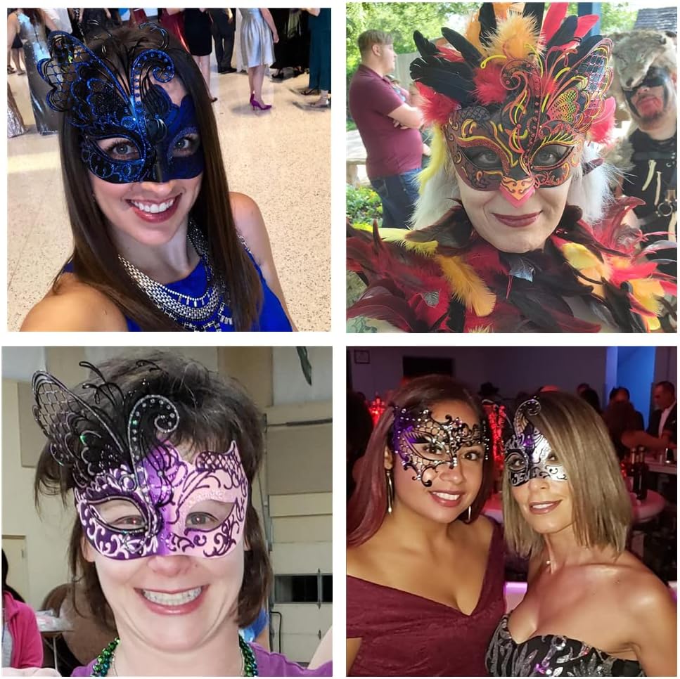 Ubauta Masquerade Mask For Women Venetian Mask/Halloween/Party/Ball Prom/Mardi Gras/Wedding/Wall Decoration (Purple Butterfly) - Premium Masks from Concordia Style Boutique - Just $21.94! Shop now at Concordia Style Boutique