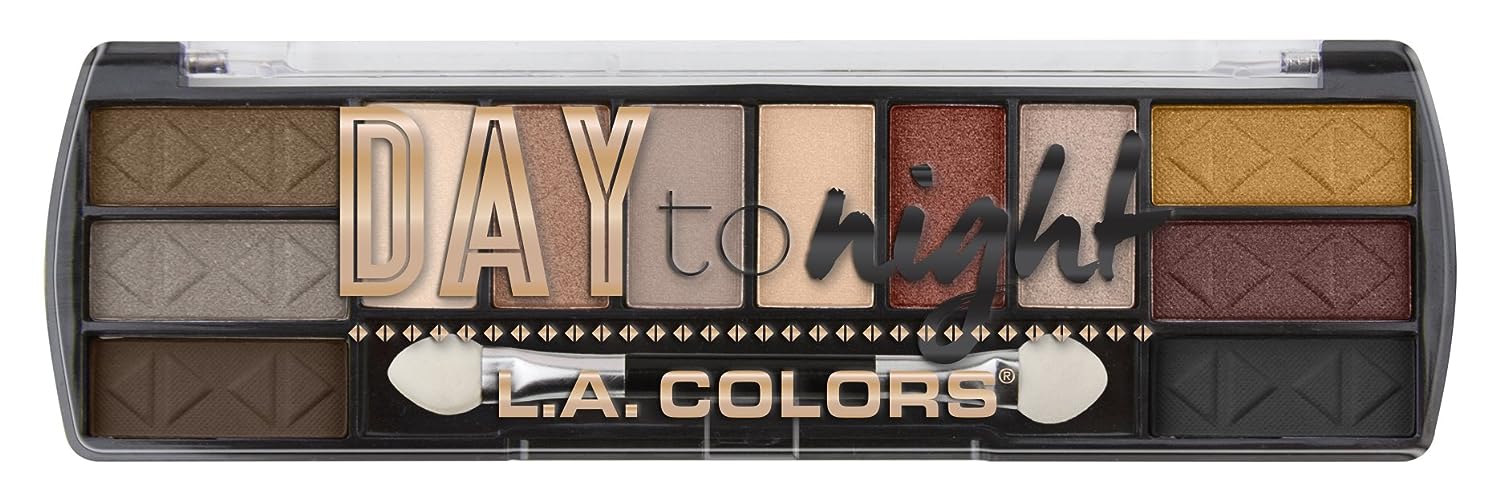 L.A. COLORS Day To Night 12 Color Eyeshadow Palette, Sundown, 0.28 oz. (CES430), Powder - Premium eye shadow pallete from Concordia Style Boutique - Just $9.68! Shop now at Concordia Style Boutique