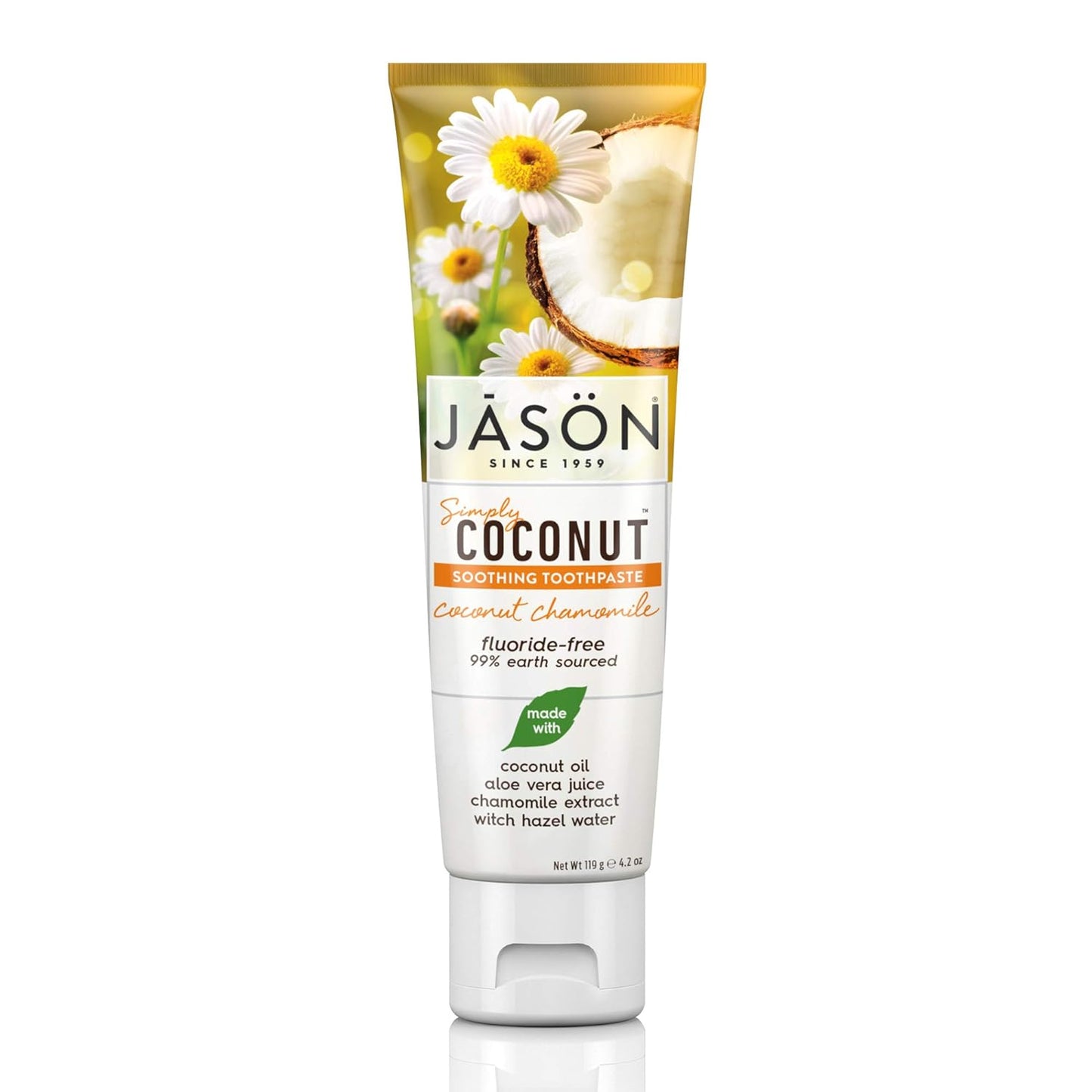 Jason Simply Coconut Whitening Fluoride-Free Toothpaste, Coconut Cream, 4.2 Oz - Premium toothpaste from Concordia Style Boutique - Just $10.83! Shop now at Concordia Style Boutique