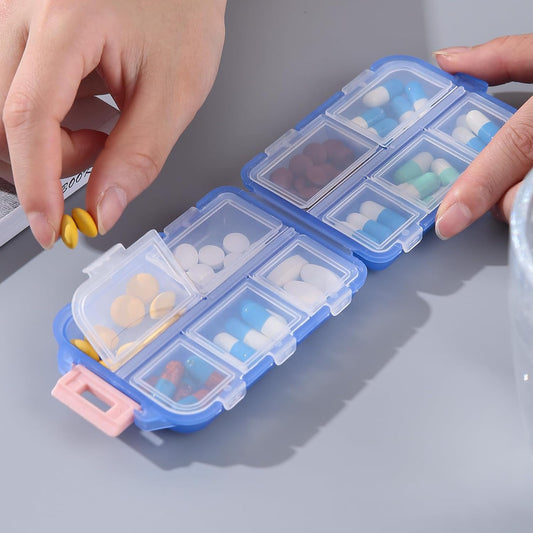 Travel Pill Organizer - 10 Compartments Pill Case, Compact and Portable Pill Box, Perfect for On-The-Go Storage, Pill Holder for Purse - Premium Travel Pill Organizer - from Concordia Style Boutique - Just $6.80! Shop now at Concordia Style Boutique