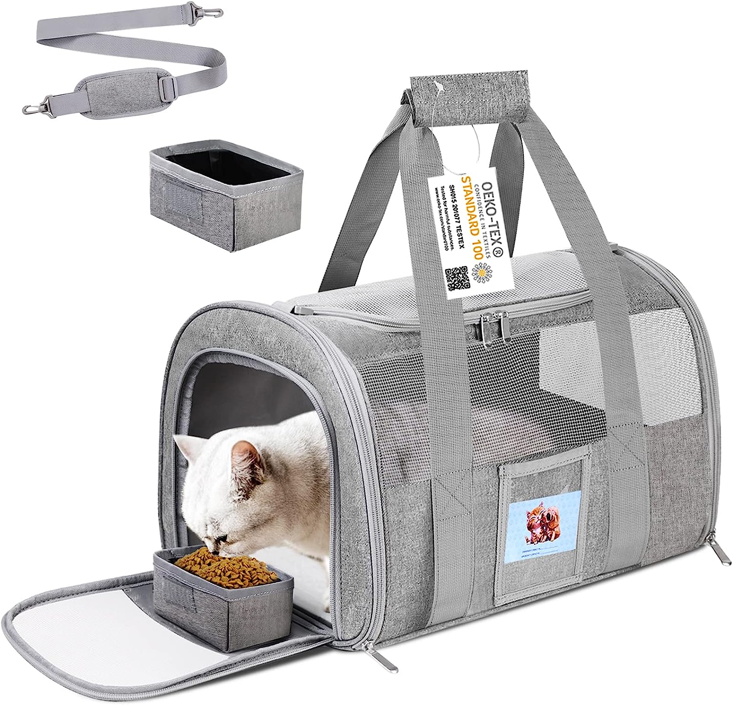 SECLATO Cat Carrier, Dog Carrier, Pet Carrier Airline Approved for Cat, Small Dogs, Kitten, Cat Carriers for Small Medium Cats Under 15lb, Collapsible Soft Sided TSA Approved Cat Travel Carrier-Black - Premium Pet Carrier from Concordia Style Boutique - Just $33.85! Shop now at Concordia Style Boutique
