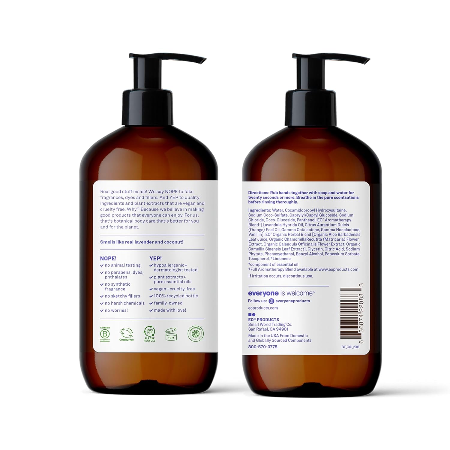 Everyone Liquid Hand Soap, 12.75 Ounce (Pack of 3), Lavender and Coconut, Plant-Based Cleanser with Pure Essential Oils - Premium hand soap from Everyone - Just $27.78! Shop now at Concordia Style Boutique