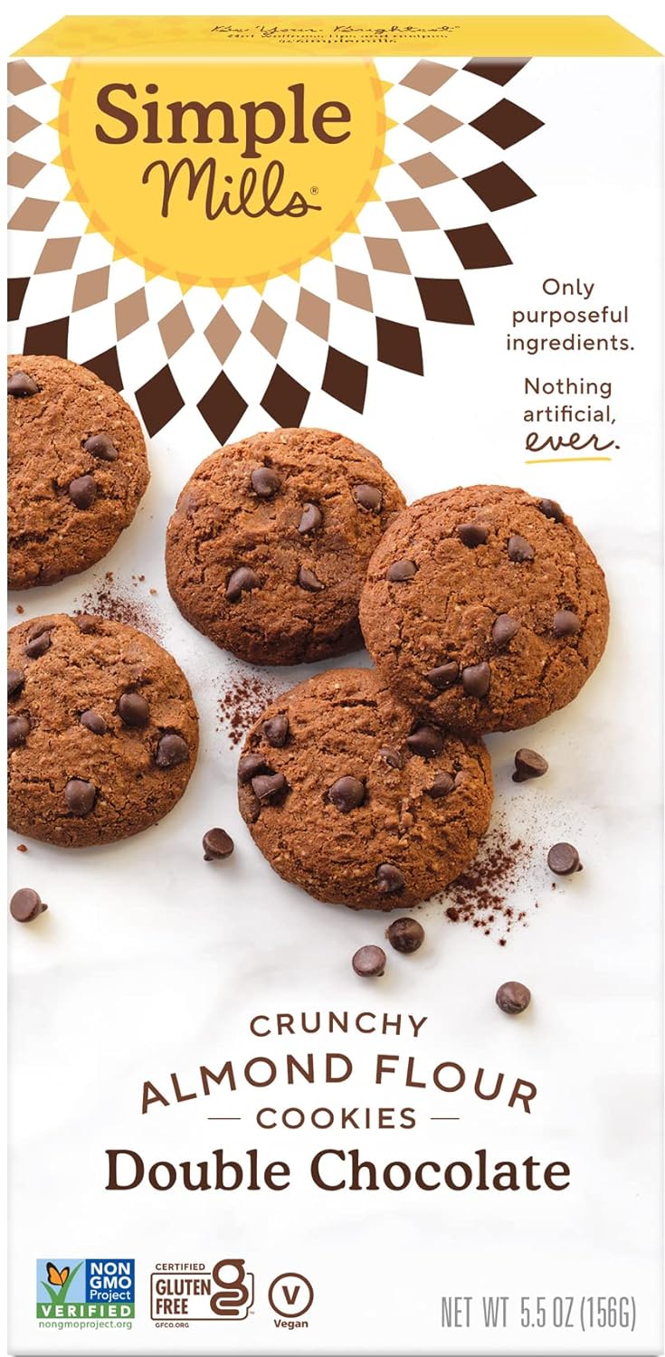 Simple Mills Almond Flour Crunchy Cookies, Chocolate Chip - Gluten Free, Vegan, Healthy Snacks, Made with Organic Coconut Oil, 5.5 Ounce (Pack of 1) - Premium cookies from Concordia Style Boutique - Just $6.57! Shop now at Concordia Style Boutique