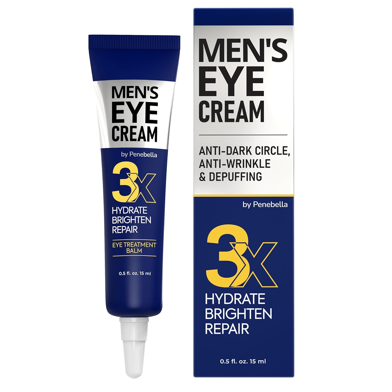 Men's Eye Cream - Eye Treatment Balm for Dark Circles and Puffiness - Caffeine Eye Cream - Niacinamide (Vitamin B3), Collagen, Peptides - Under Eye Brightener - Eye Care - Premium Eye Cream from Concordia Style Boutique - Just $16.65! Shop now at Concordia Style Boutique