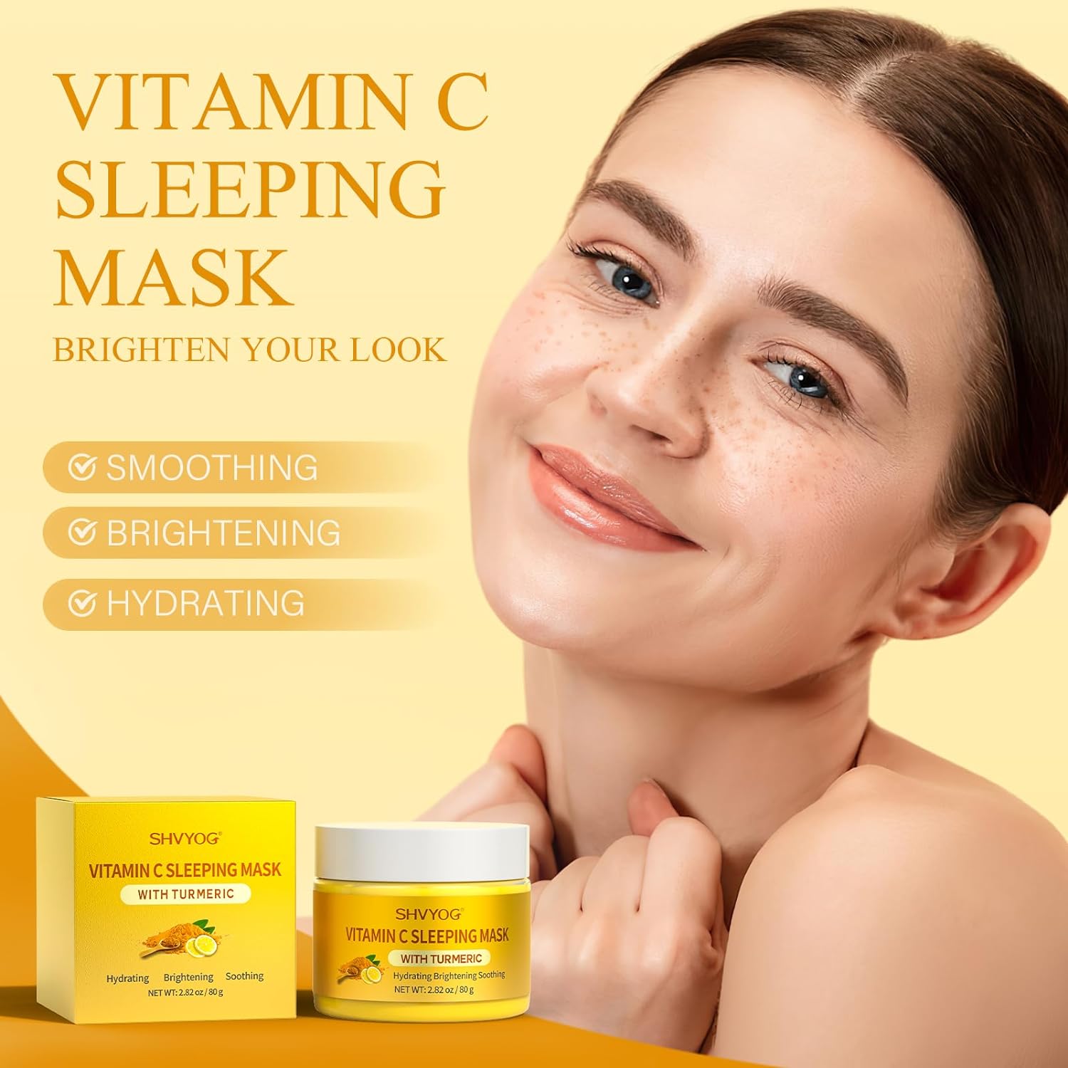 Vitamin C Turmeric Sleeping Mask, Vitamin C Overnight Face Mask With Turmeric, Vitamin C Brightening Sleep Face Mask Skin Care, Nourishing Hydrating Antioxidant Face Masks Skincare For Women - 2.82OZ - Premium Sleeping Mask from Concordia Style Boutique - Just $28.19! Shop now at Concordia Style Boutique