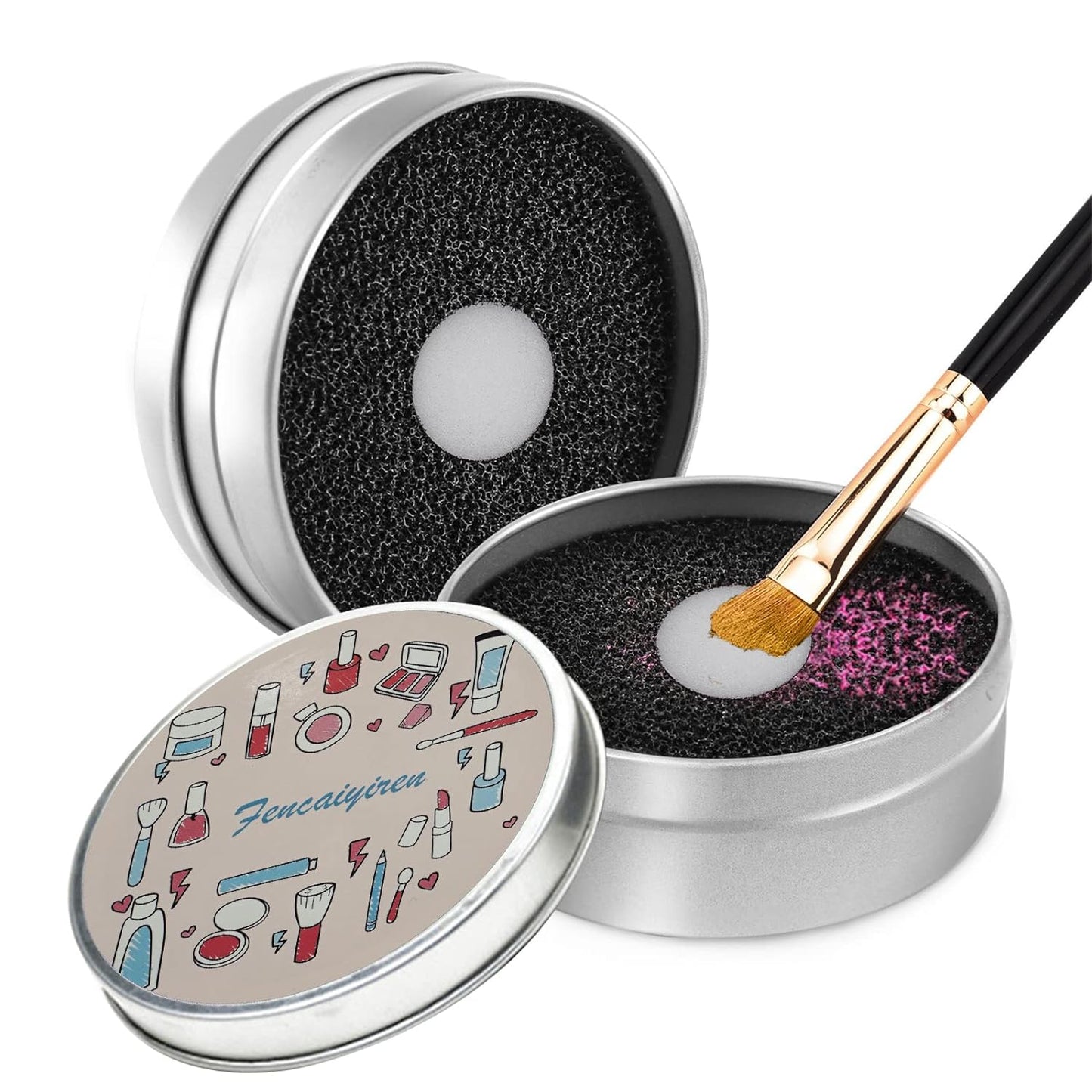 2 Pack Cleaner Sponge, Dry Makeup Brushes Cleaner Eye Shadow or Blush Color Removal Quickly Switch to Next Color - Premium Brush Cleaners from Concordia Style Boutique - Just $16.62! Shop now at Concordia Style Boutique