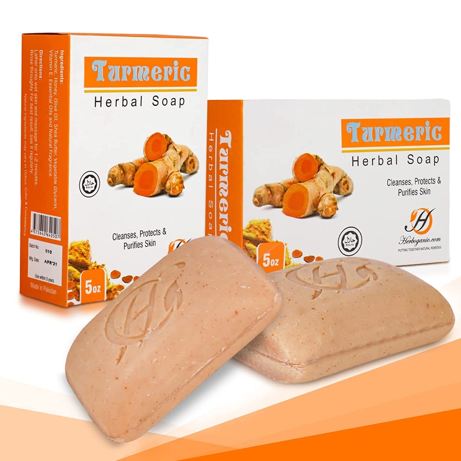 Turmeric Herbal Soap & a Lot More | For Cleansing & Moisturization | 5 Ounces Large Bar ((Pack of 1) - Premium soap from Concordia Style Boutique - Just $9.89! Shop now at Concordia Style Boutique