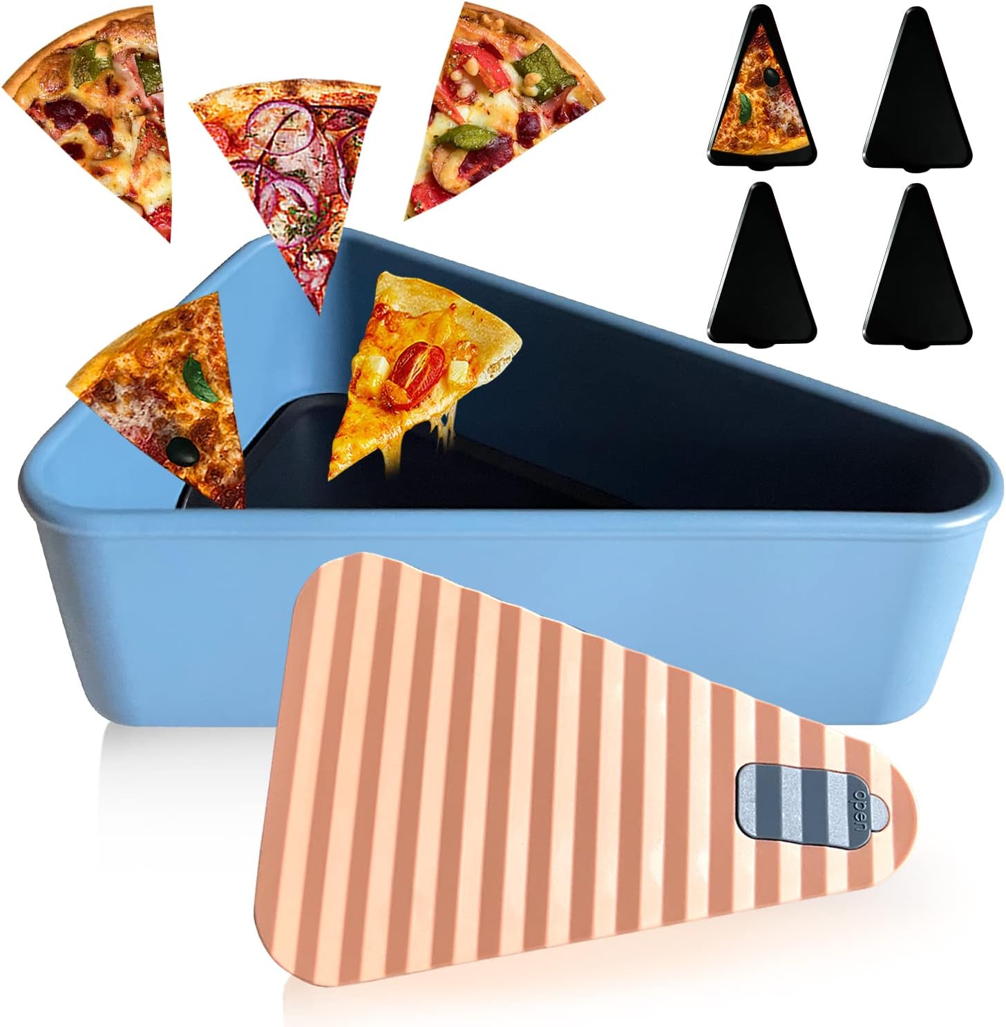 Pizza Leftover Storage Container with 2 Pizza Trays,Reusable Pizza Silicone Container,Silicone Food Container Lunch Box Withstand Temperature in -40~200℃ (Yellow & white, 7.5inch) - Premium Pizza Leftover Storage Container from Concordia Style Boutique - Just $12.49! Shop now at Concordia Style Boutique