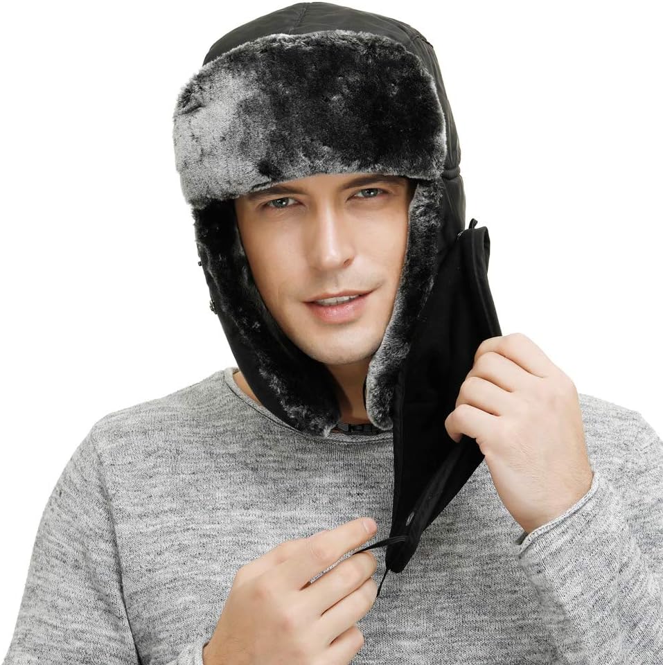 Trapper Hat Winter Hats for Men-  Trooper Hunting Ski Hat for Women -Ear Flap- Windproof Mask - Premium Bomber Hats from Concordia Style Boutique - Just $35.99! Shop now at Concordia Style Boutique