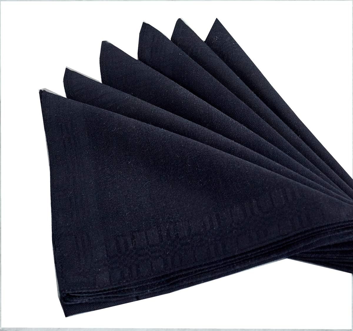 Men's Handkerchiefs,100% Soft Cotton,Black Hankie,Pack of 6 - Premium  from Concordia Style Boutique - Just $12.12! Shop now at Concordia Style Boutique