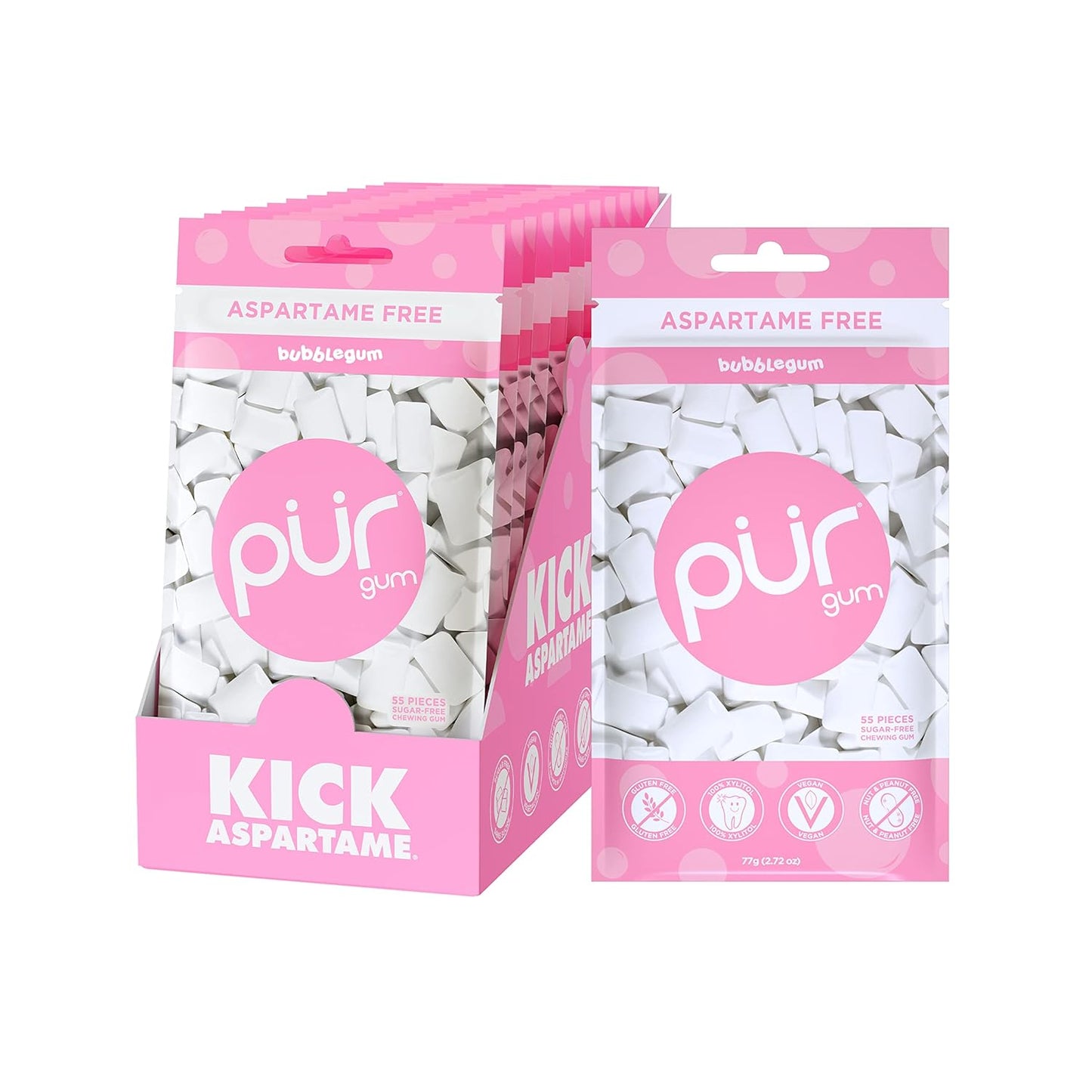 PUR Gum | Aspartame Free Chewing Gum | 100% Xylitol | Sugar Free, Vegan, Gluten Free & Keto Friendly | Natural Spearmint Flavored Gum, 55 Pieces (Pack of 1) - Premium chewing gum from Concordia Style Boutique - Just $9.27! Shop now at Concordia Style Boutique