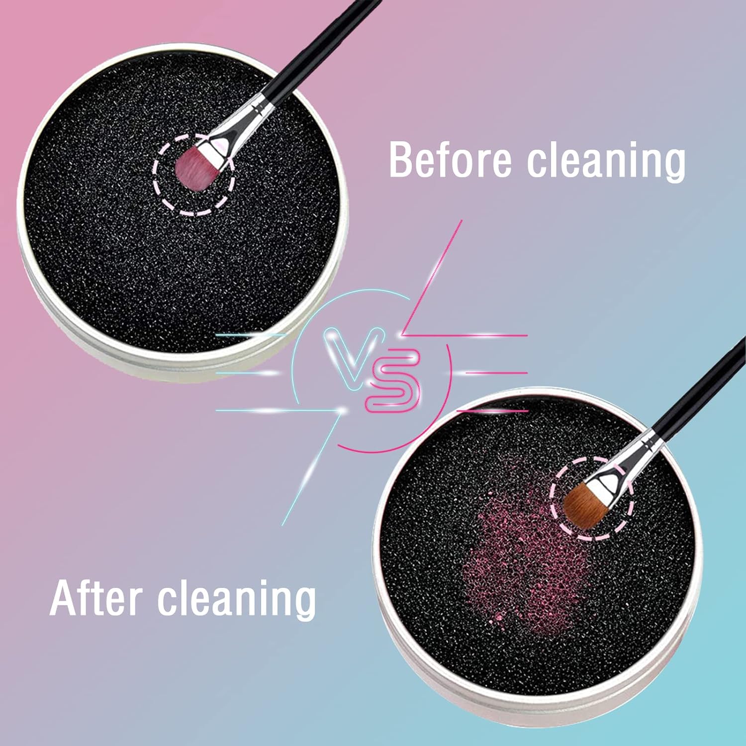 2 Pack Cleaner Sponge, Dry Makeup Brushes Cleaner Eye Shadow or Blush Color Removal Quickly Switch to Next Color - Premium Brush Cleaners from Concordia Style Boutique - Just $16.62! Shop now at Concordia Style Boutique