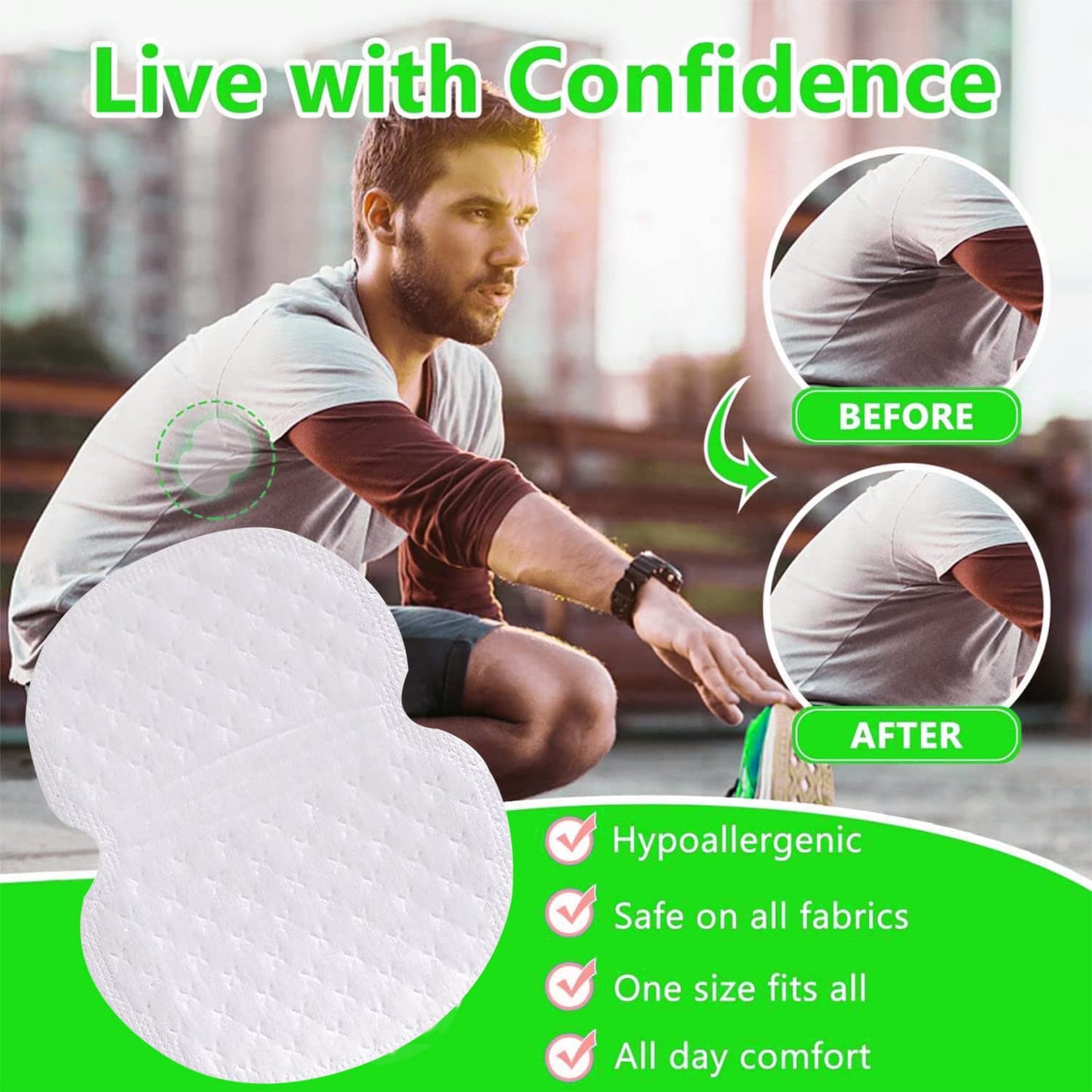 Underarm Sweat Pads,Disposable Underarm Shields Pads for Women Men(50Pcs) - Premium Antiperspirants from Concordia Style Boutique - Just $12.78! Shop now at Concordia Style Boutique