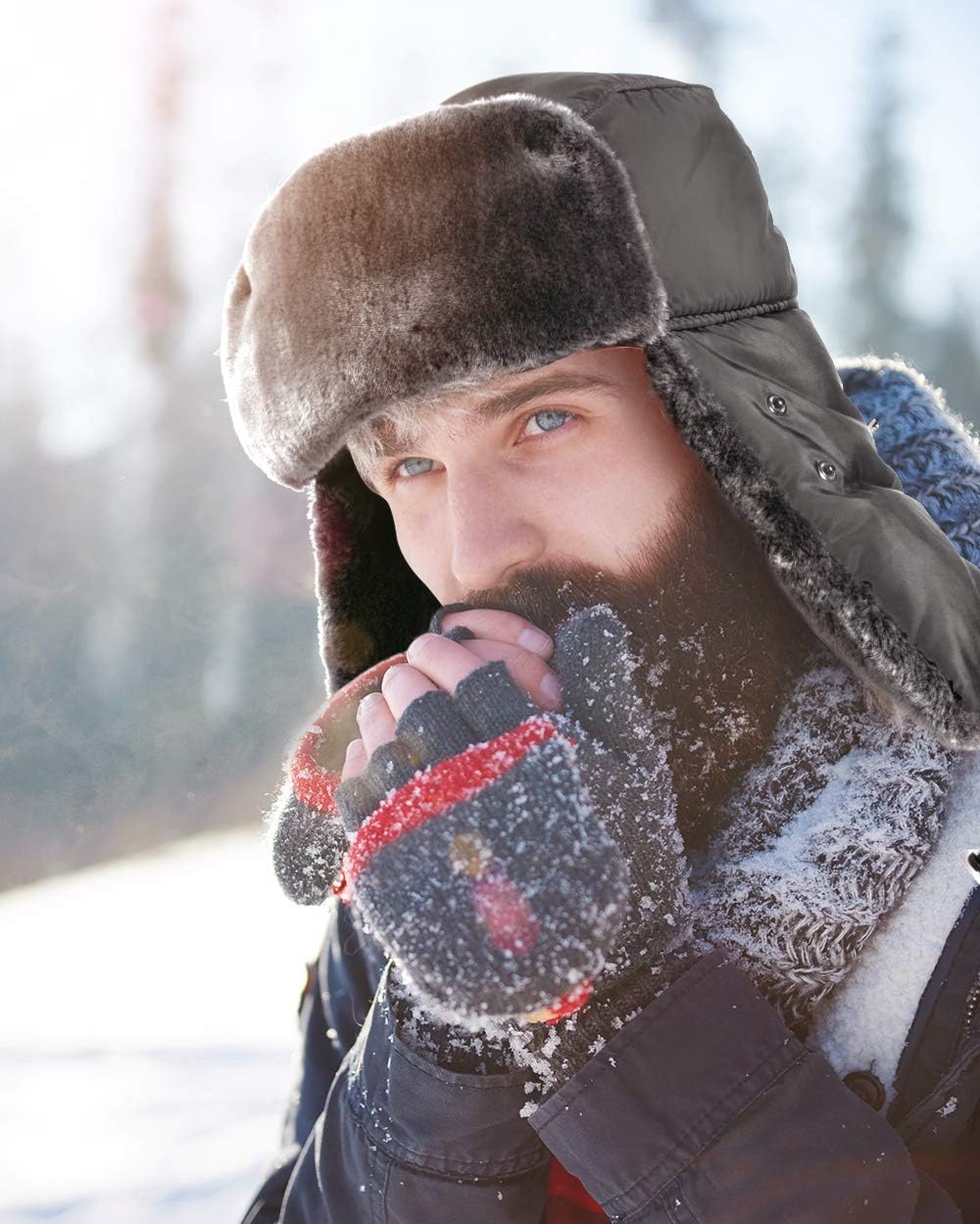 Trapper Hat Winter Hats for Men-  Trooper Hunting Ski Hat for Women -Ear Flap- Windproof Mask - Premium Bomber Hats from Concordia Style Boutique - Just $35.99! Shop now at Concordia Style Boutique