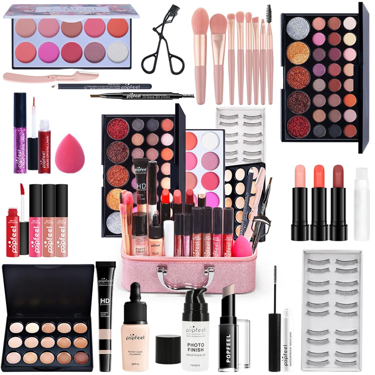 All-in-One Holiday Gift Makeup Set Cosmetic Essential Starter Bundle Include Eyeshadow Palette Lipstick Concealer Blush Mascara Foundation Face Powder - Makeup Kit for Women Full Kit - Premium Makeup Sets from Concordia Style Boutique - Just $32.53! Shop now at Concordia Style Boutique