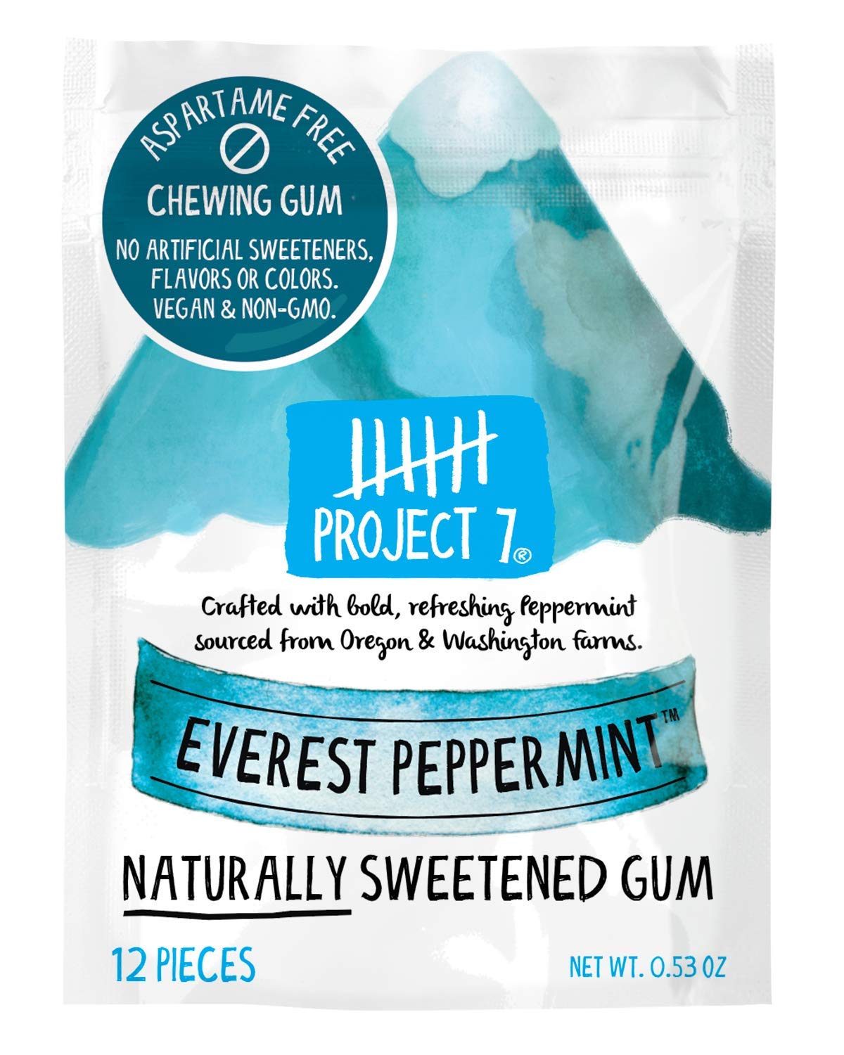 Project 7 - Clean Gum - Aspartame Free, Sugar-Free & Low Carb | Long Lasting, Vegan, Non-GMO (Superfresh Spearmint, 50 Count (Pack of 1)) - Premium chewing gum from Concordia Style Boutique - Just $9.27! Shop now at Concordia Style Boutique