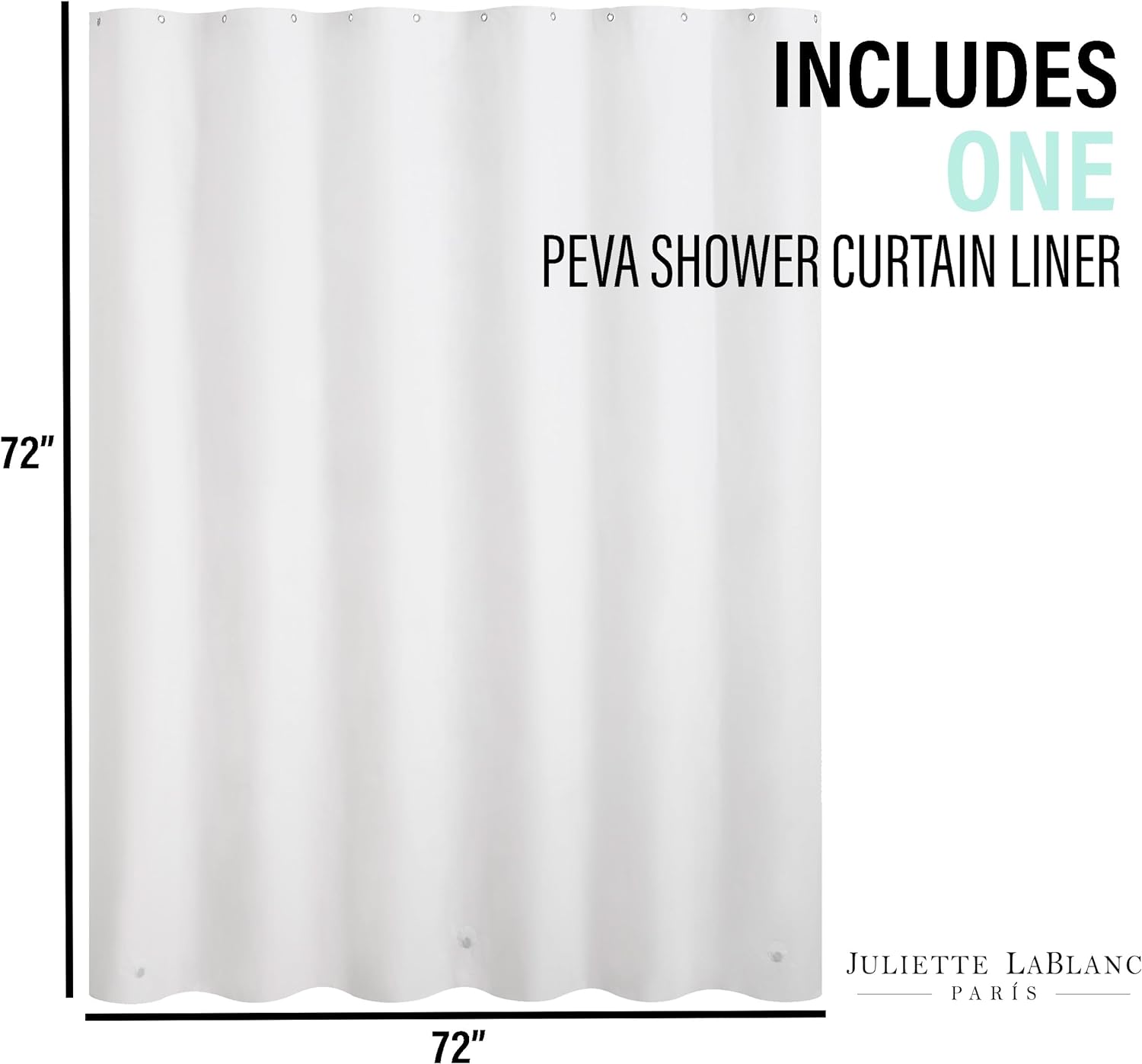 Juliette LaBlanc- Chloride Free -Biodegradable PEVA 72" x 72" Peva Shower Curtain Liner, Clear - Premium Shower Curtain Liner from Juliette LaBlanc - Just $11.97! Shop now at Concordia Style Boutique