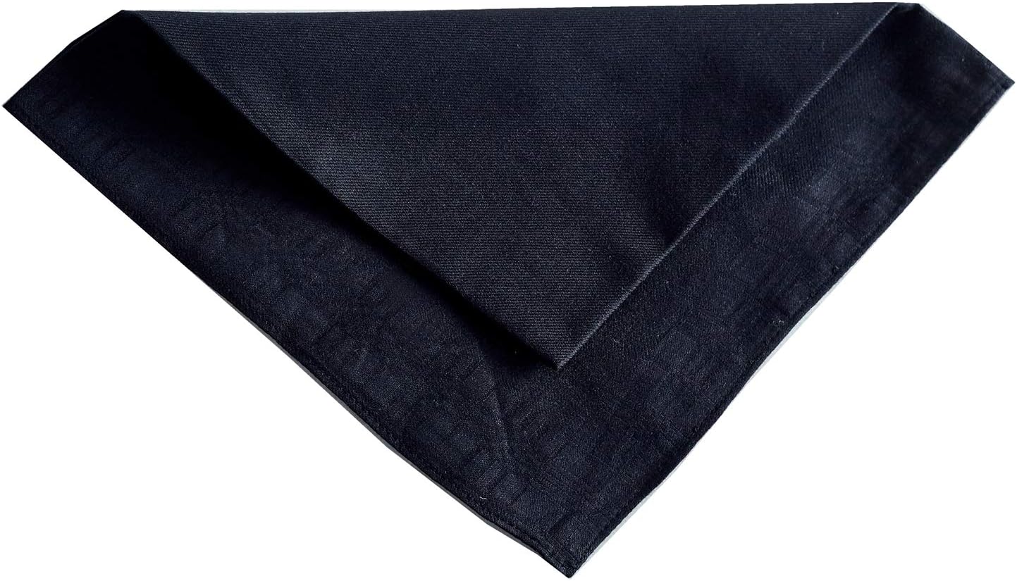 Men's Handkerchiefs,100% Soft Cotton,Black Hankie,Pack of 6 - Premium  from Concordia Style Boutique - Just $12.12! Shop now at Concordia Style Boutique