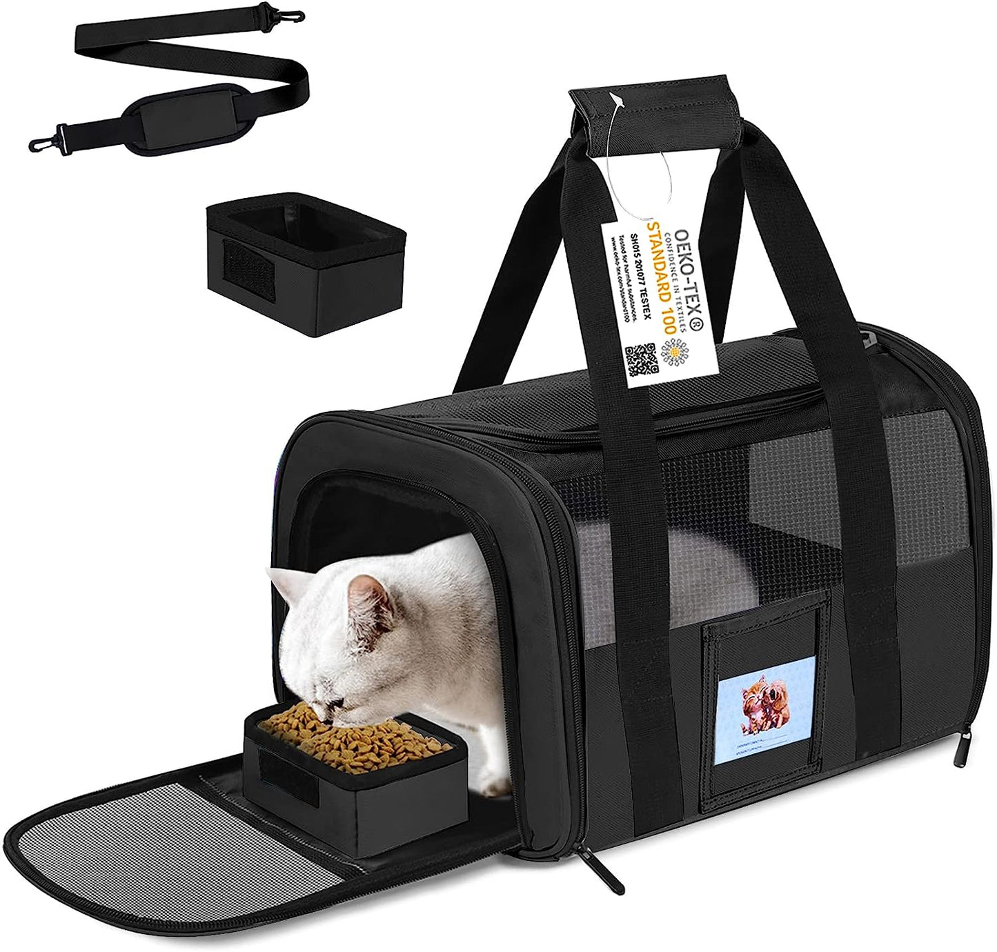 SECLATO Cat Carrier, Dog Carrier, Pet Carrier Airline Approved for Cat, Small Dogs, Kitten, Cat Carriers for Small Medium Cats Under 15lb, Collapsible Soft Sided TSA Approved Cat Travel Carrier-Black - Premium Pet Carrier from Concordia Style Boutique - Just $33.85! Shop now at Concordia Style Boutique