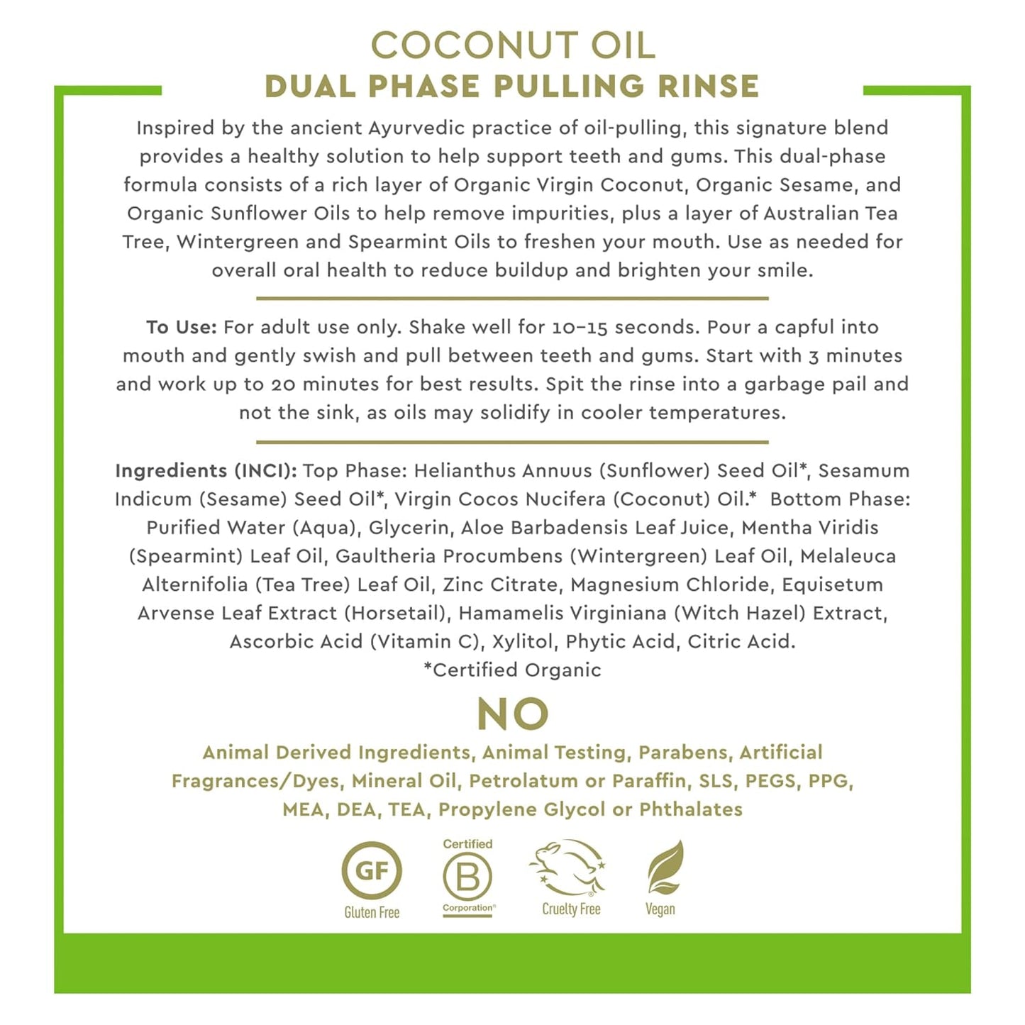 Pulling Oil - Desert Essence Coconut Oil - Dual Phase Pulling Rinse - Mint, 8 fl oz - Alcohol Free, Sugar Free, Gluten Free, Vegan, Non-GMO - Organic Virgin Coconut Oil, Sesame Oil, Sunflower Oil & Tea Tree Oil - Premium Pulling oral oil Rinse from Concordia Style Boutique - Just $20.25! Shop now at Concordia Style Boutique