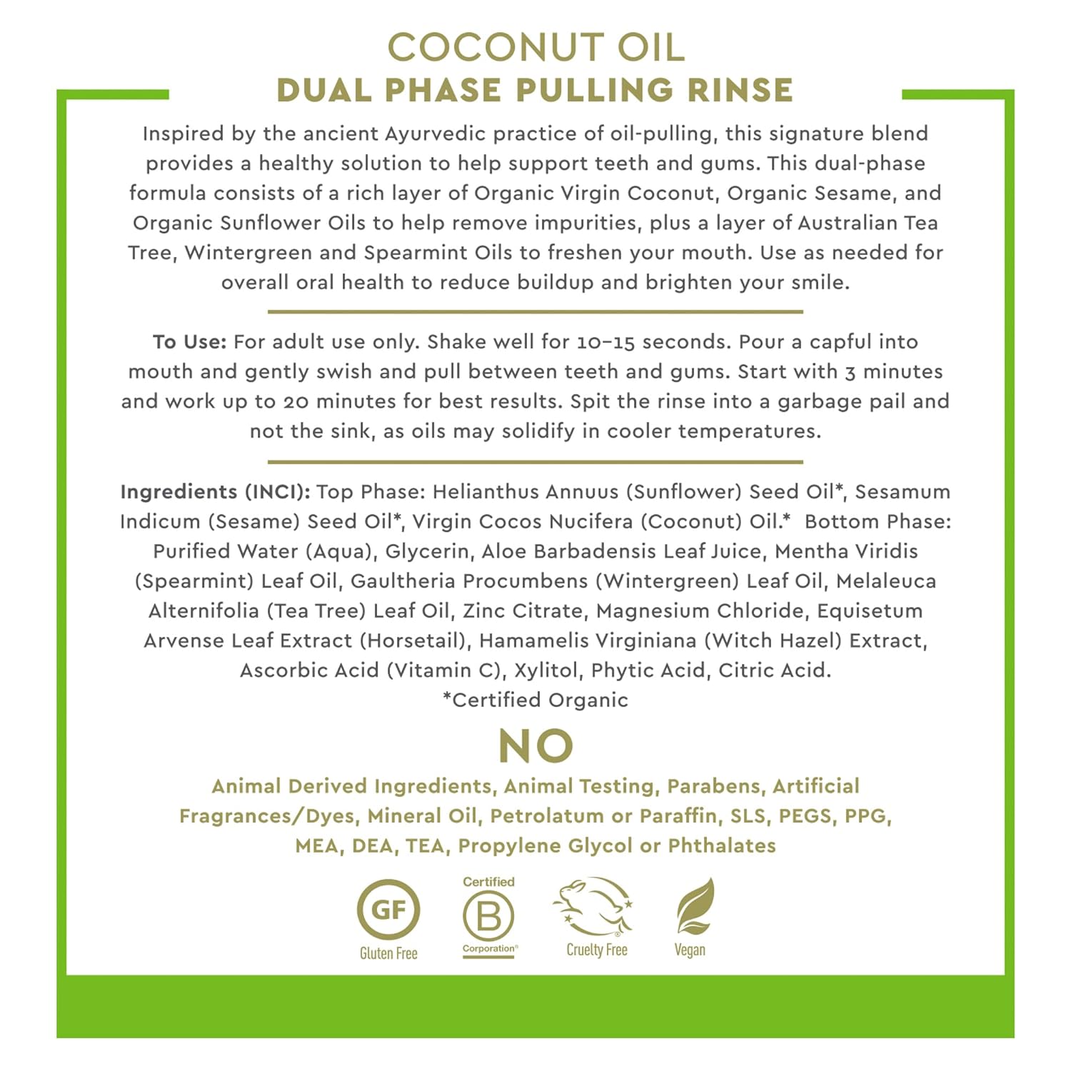 Pulling Oil - Desert Essence Coconut Oil - Dual Phase Pulling Rinse - Mint, 8 fl oz - Alcohol Free, Sugar Free, Gluten Free, Vegan, Non-GMO - Organic Virgin Coconut Oil, Sesame Oil, Sunflower Oil & Tea Tree Oil - Premium Pulling oral oil Rinse from Concordia Style Boutique - Just $20.25! Shop now at Concordia Style Boutique