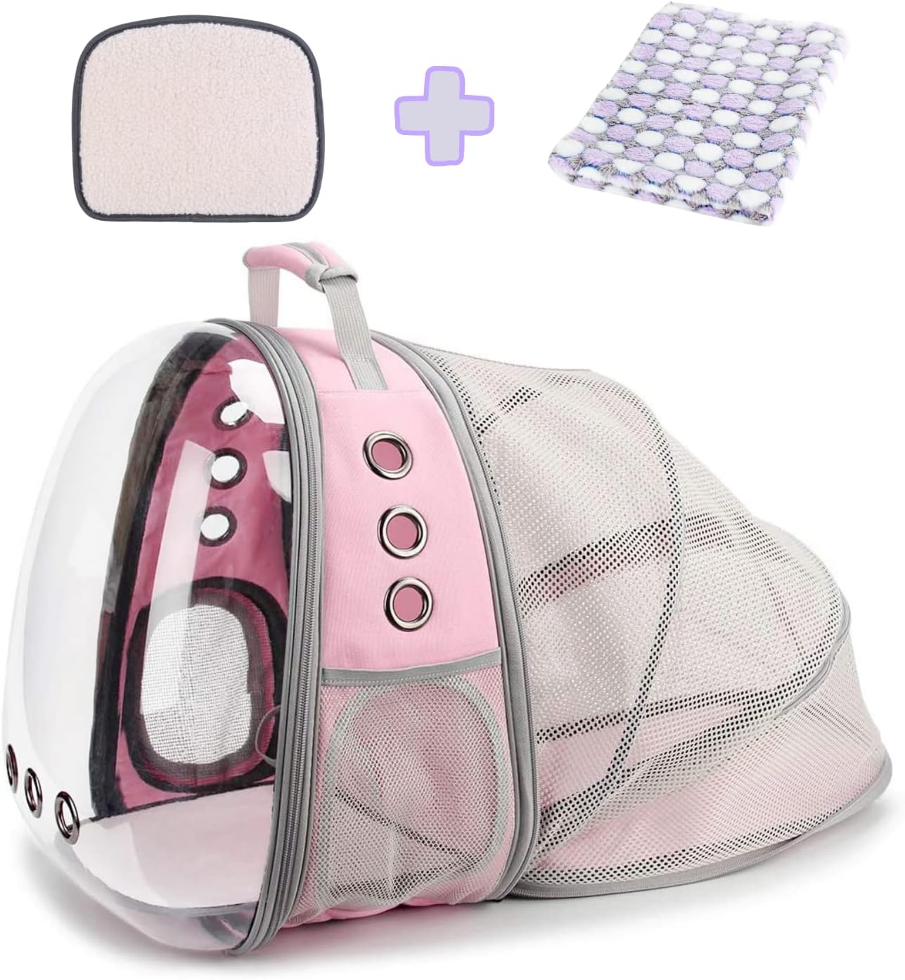 Lollimeow Bubble Pet Carrier Backpack, Airline-Approved for Cats and Puppies, Designed for Travel, Hiking, and Outdoor Adventures (Pink-Front Expandable) - Premium Pets from Concordia Style Boutique - Just $46.59! Shop now at Concordia Style Boutique