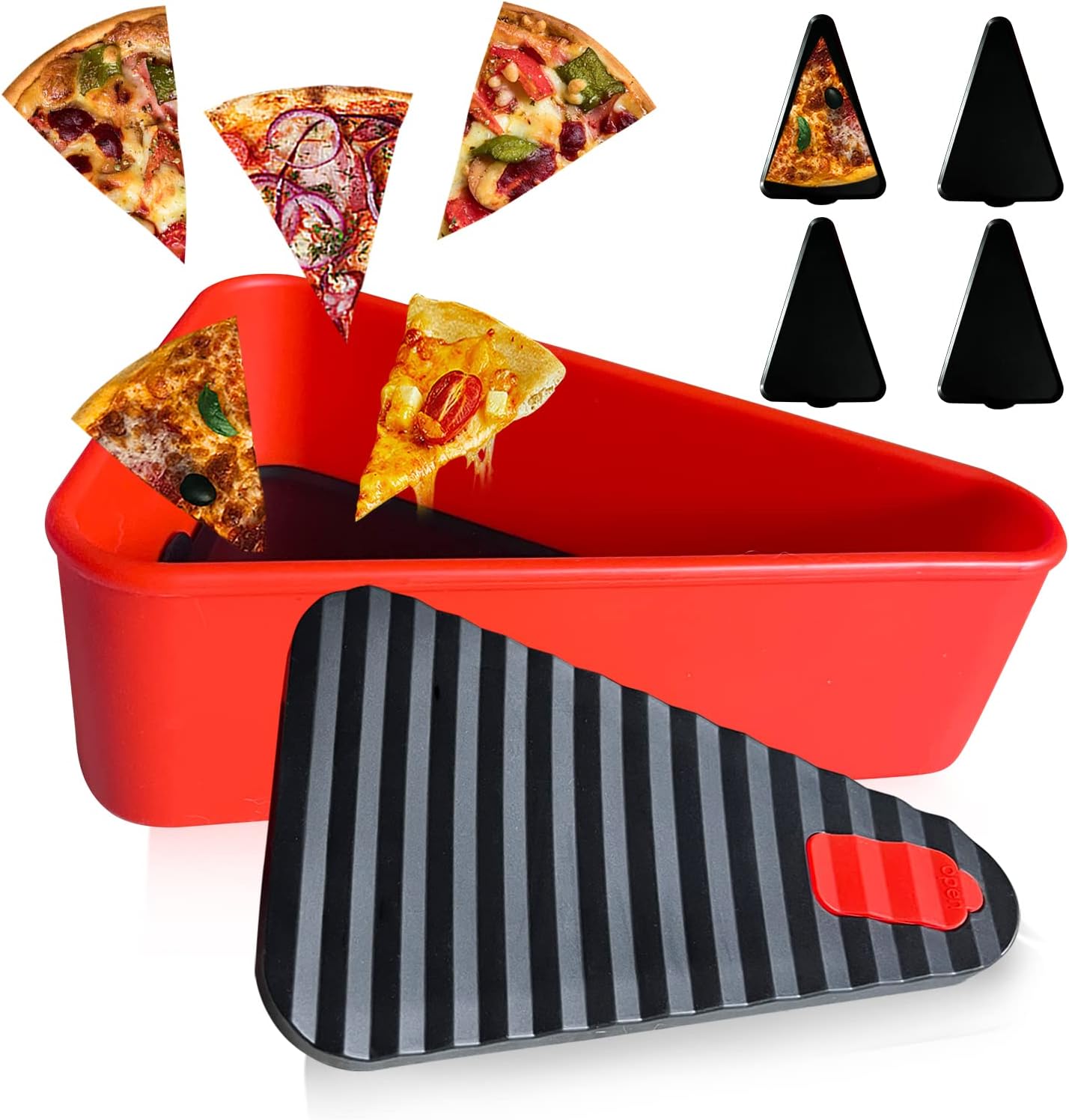 Pizza Leftover Storage Container with 2 Pizza Trays,Reusable Pizza Silicone Container,Silicone Food Container Lunch Box Withstand Temperature in -40~200℃ (Yellow & white, 7.5inch) - Premium Pizza Leftover Storage Container from Concordia Style Boutique - Just $12.49! Shop now at Concordia Style Boutique